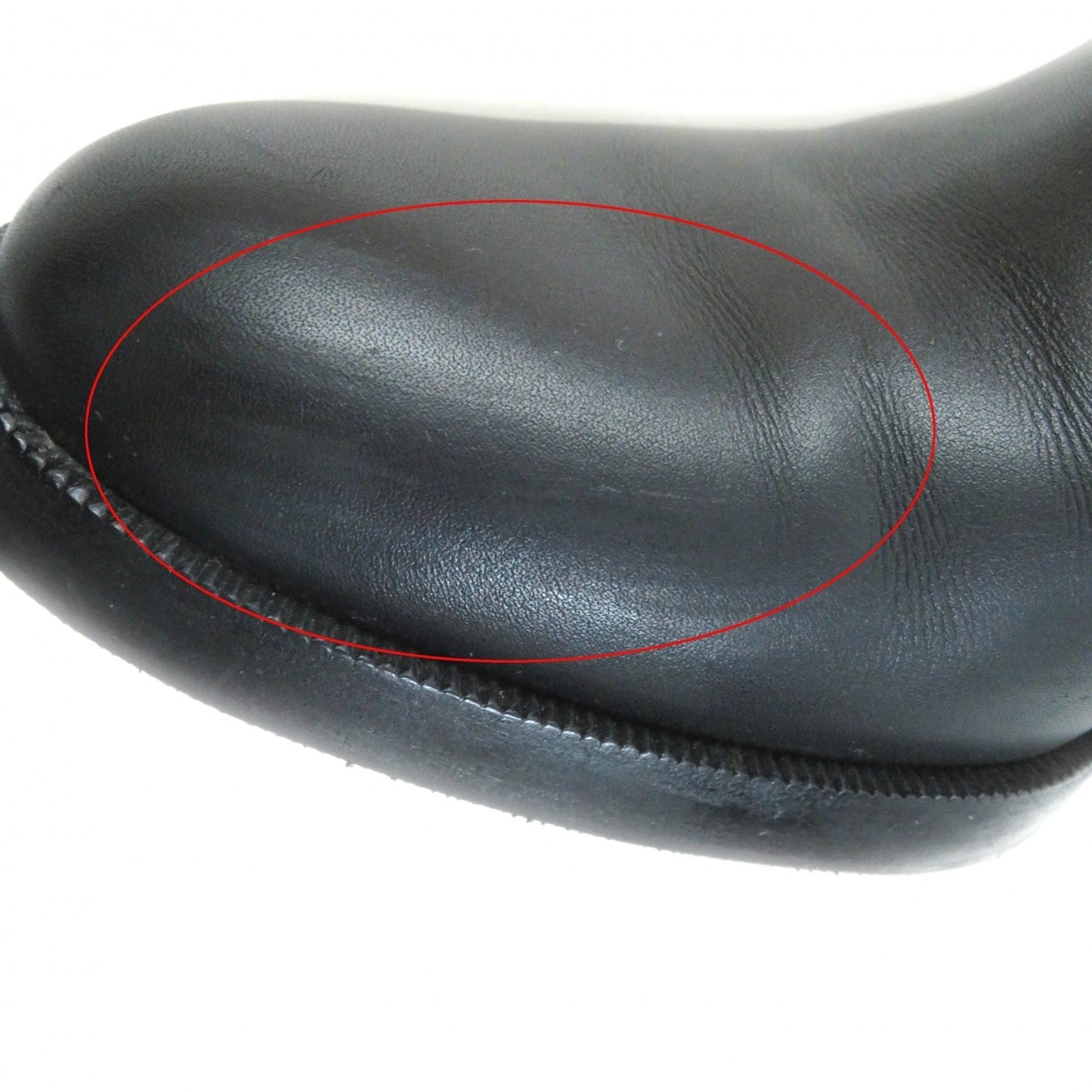 HERMES short boots leather black Saint Germain 36
