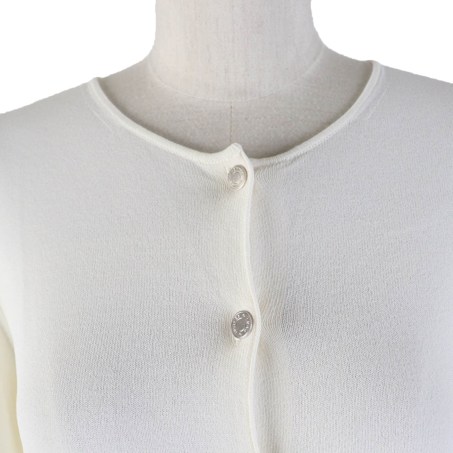 HERMES cardigan Rayon Ivory