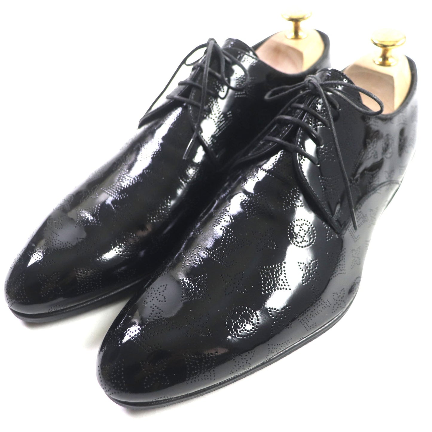LOUIS VUITTON Dress shoes Patent leather black Monogram 5