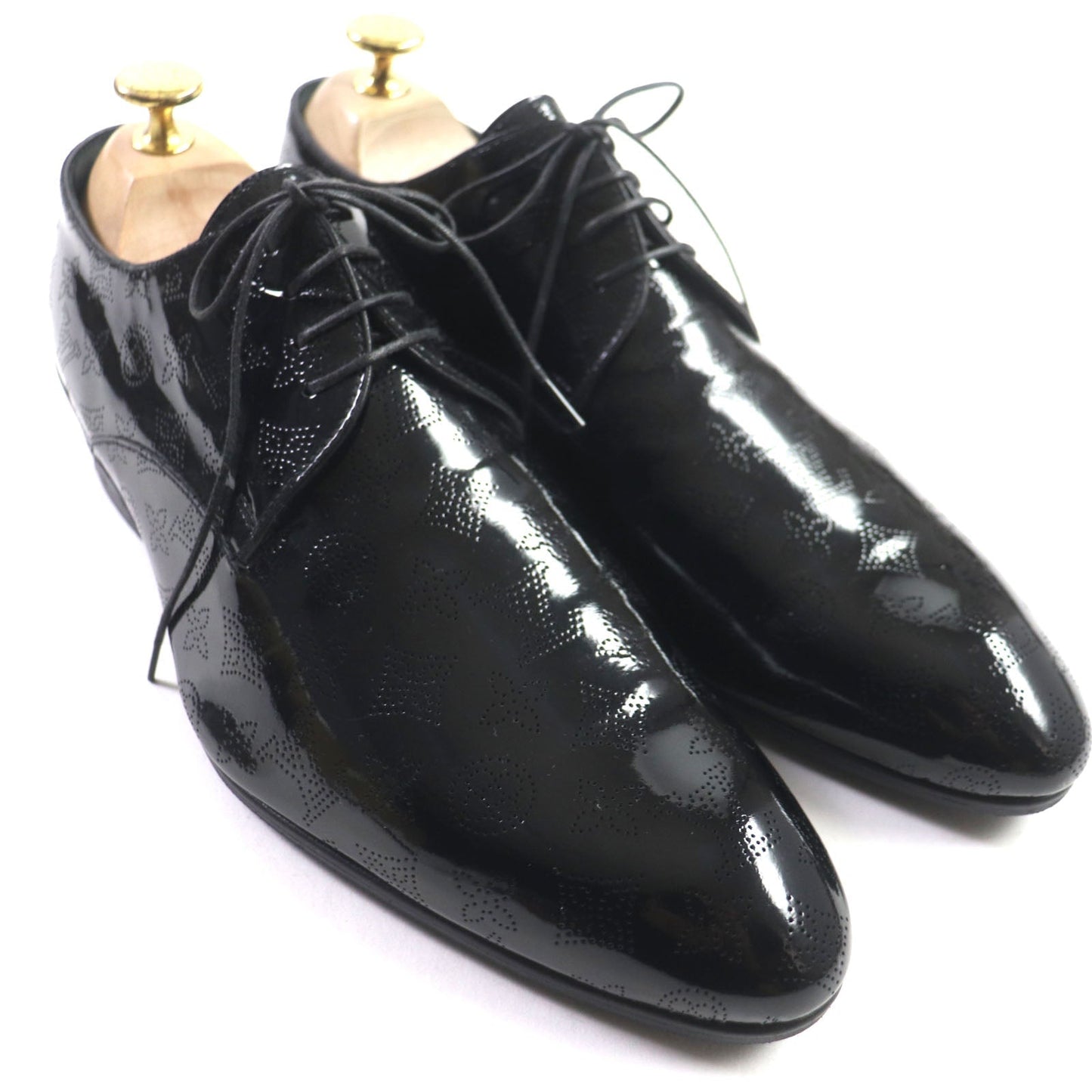 LOUIS VUITTON Dress shoes Patent leather black Monogram 5