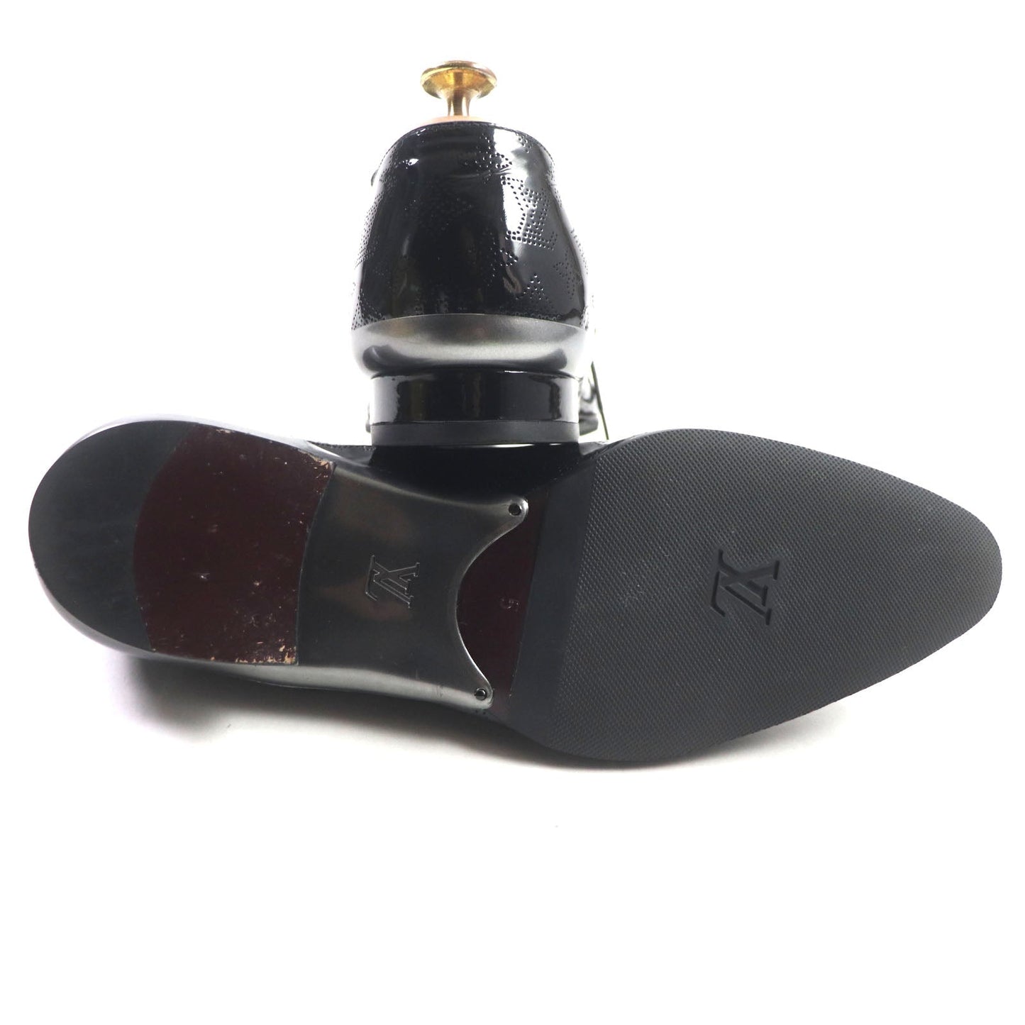LOUIS VUITTON Dress shoes Patent leather black Monogram 5