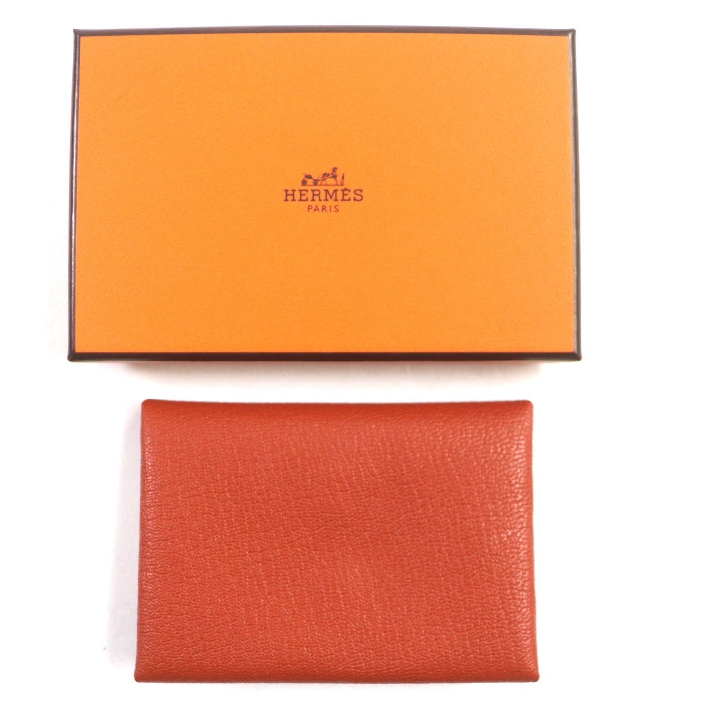 HERMES Coin case Shoble misol Orange Calvi duo