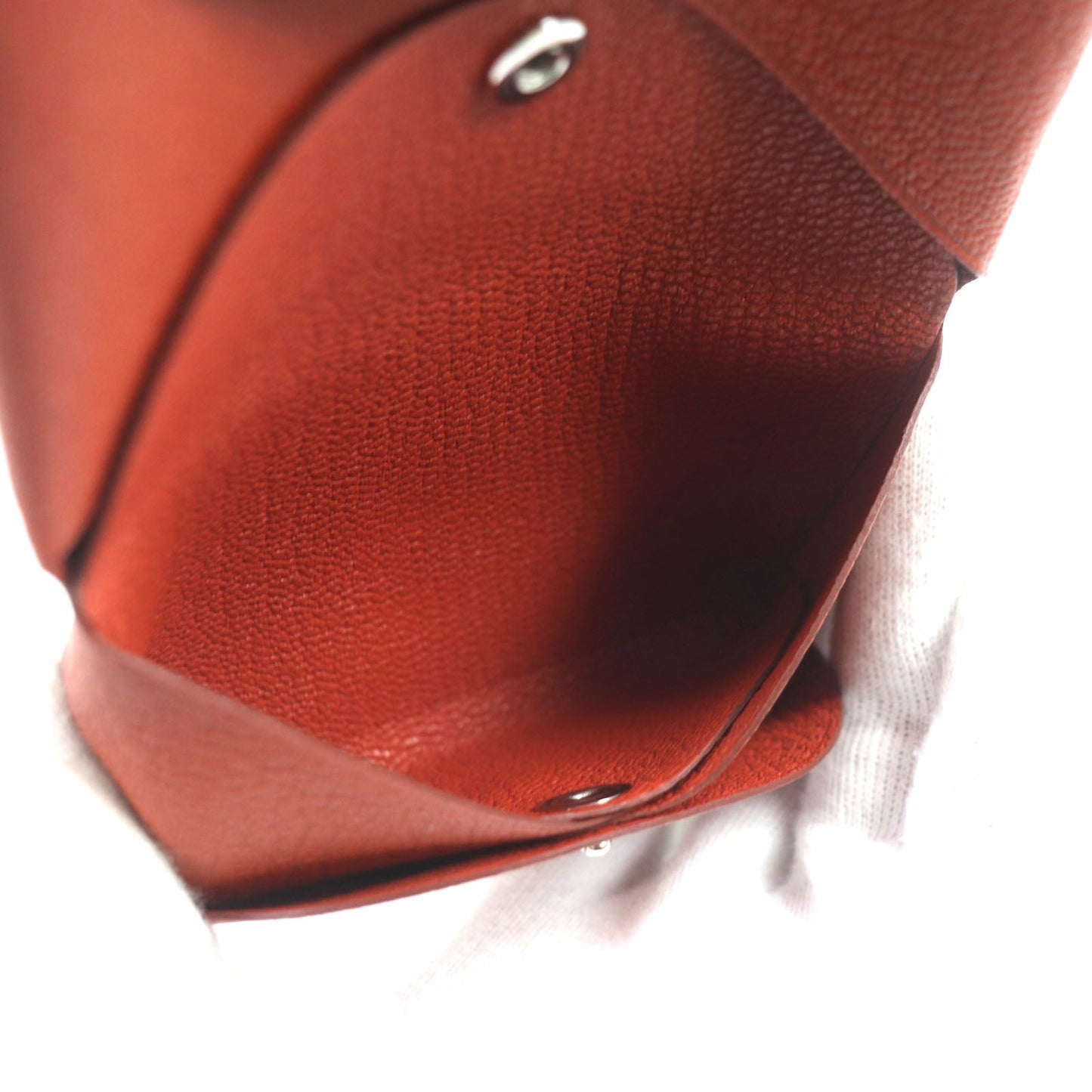 HERMES Coin case Shoble misol Orange Calvi duo