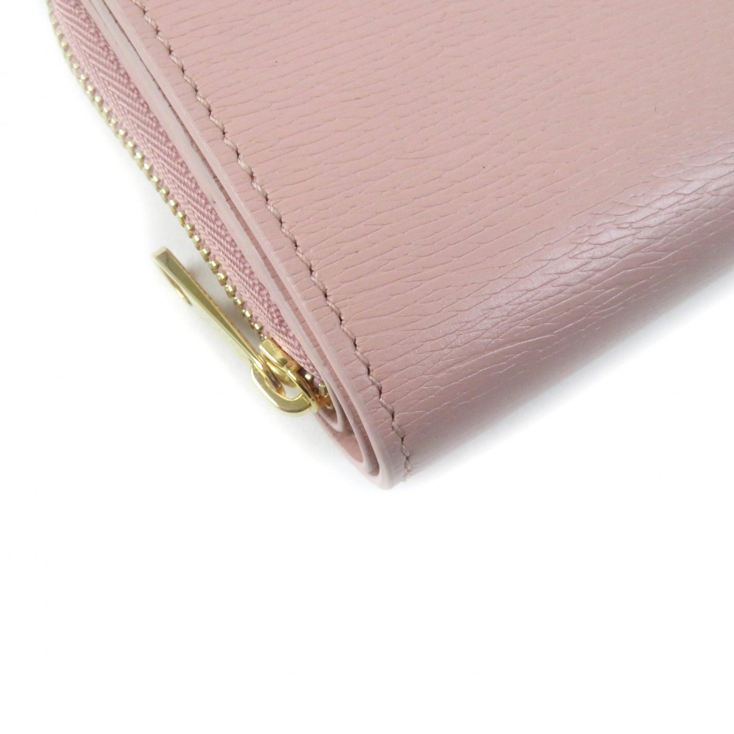 GUCCI Bifold Wallet 772639 leather Light pink Script Mini Wallet