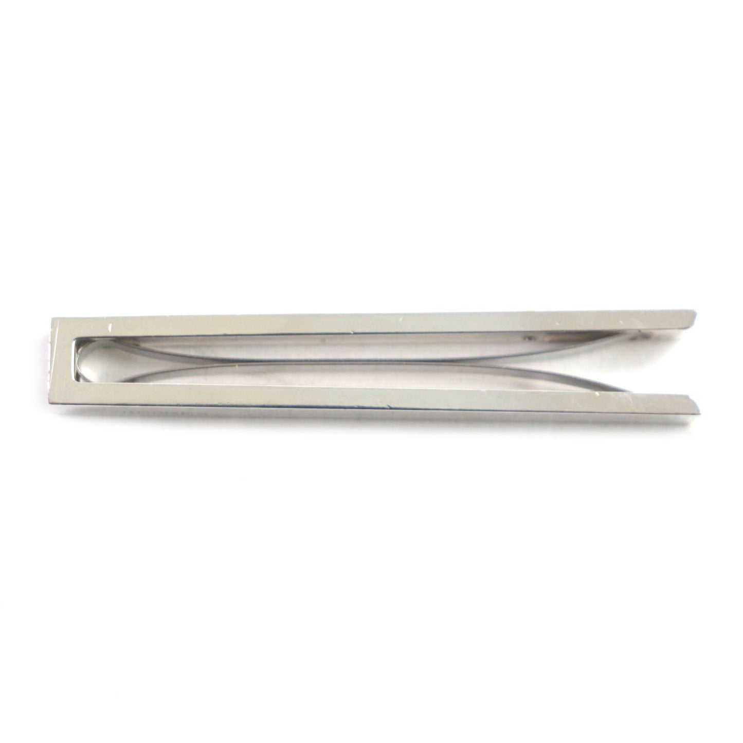 HERMES Tie pin Ag925 Silver black Clip tie bar Square neck tie pin