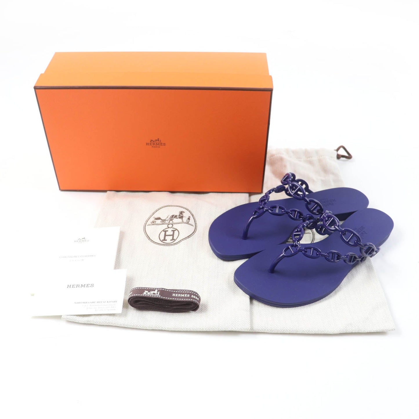 HERMES Sandals rubber purple island 37