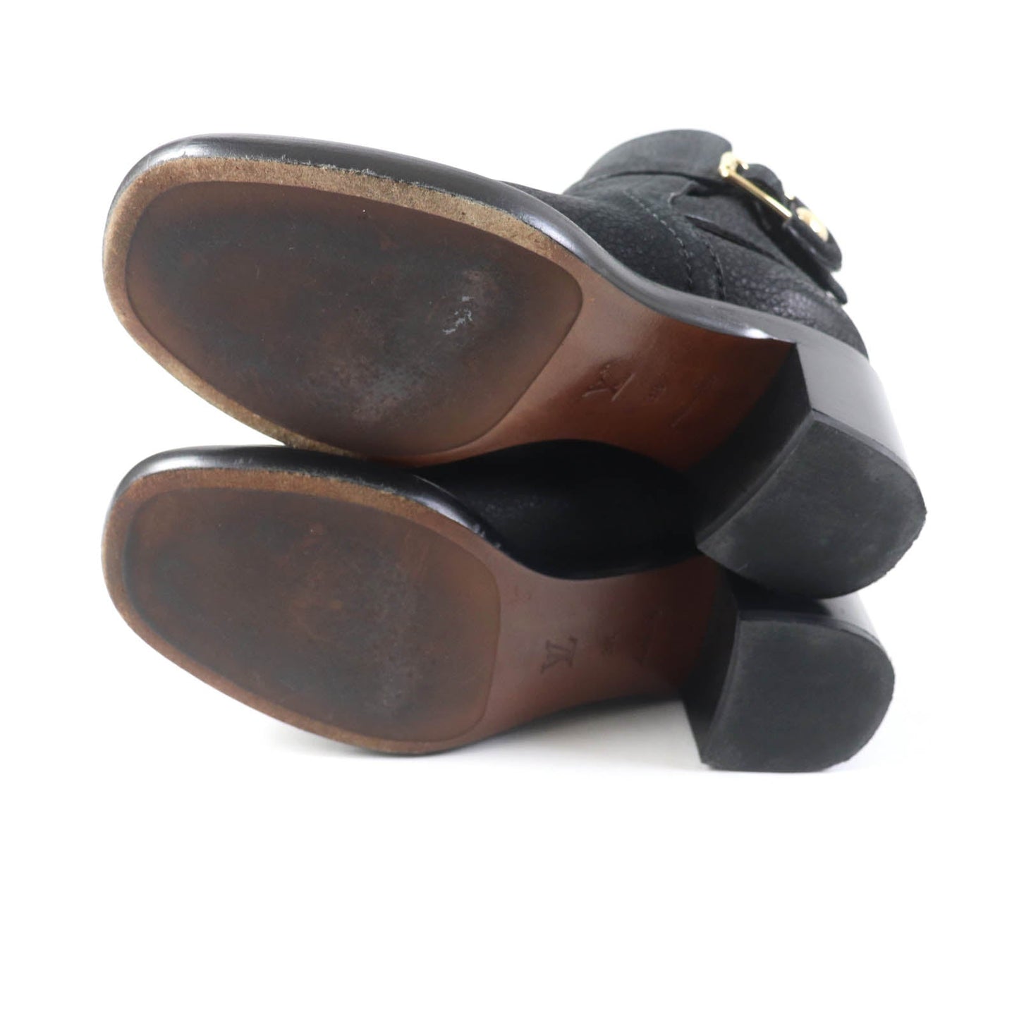 LOUIS VUITTON Ankle boots leather black 38