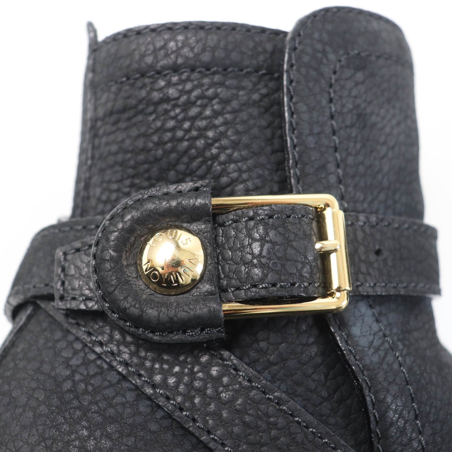LOUIS VUITTON Ankle boots leather black 38