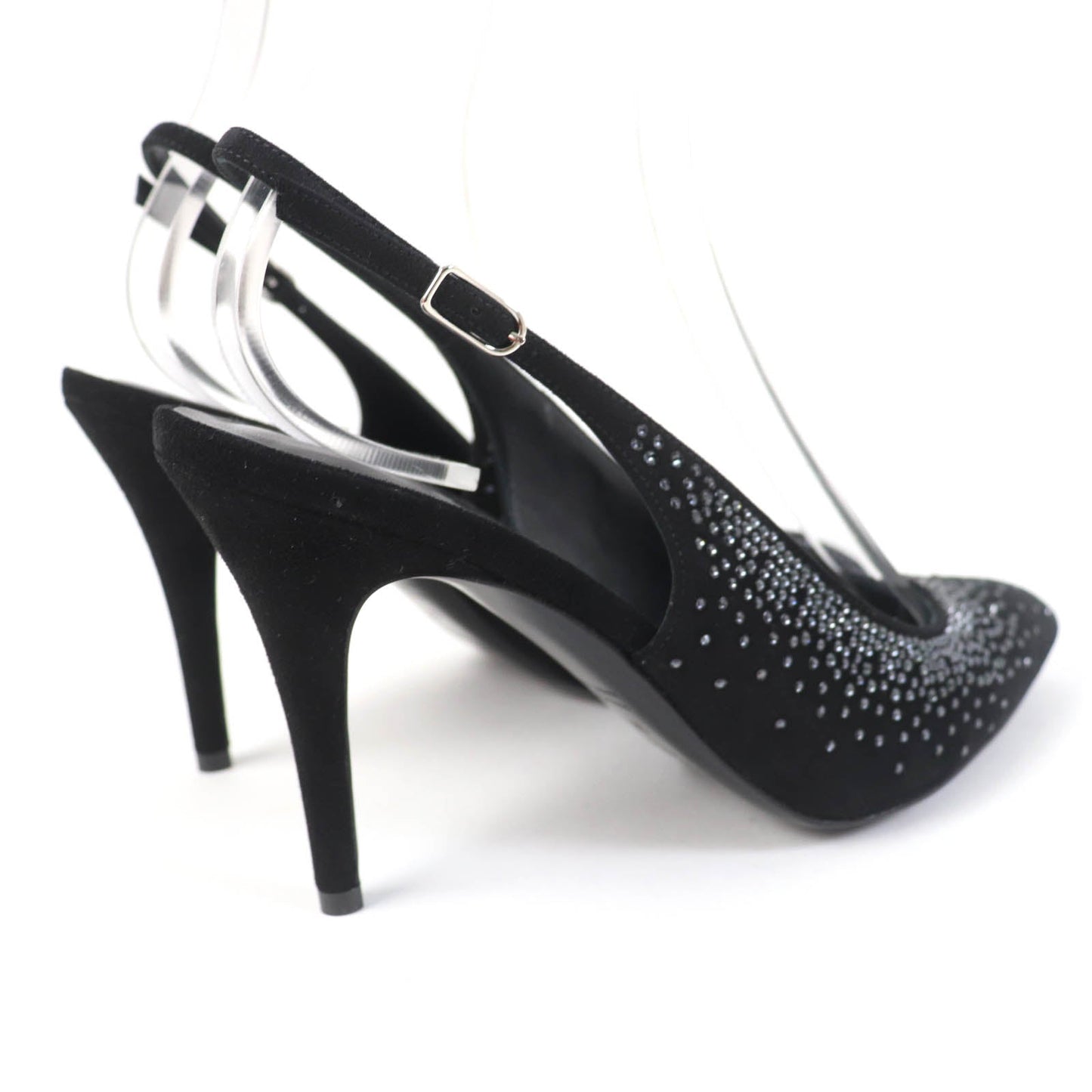 HERMES pumps Suede leather black Strath 90Festive Festive 90 37