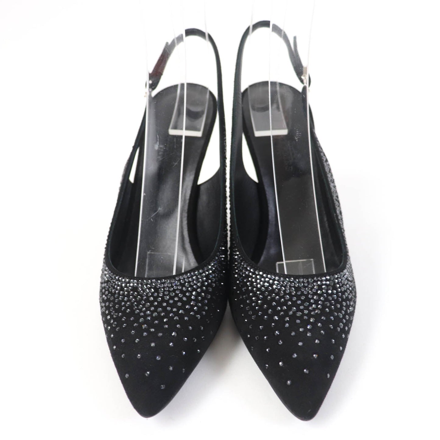 HERMES pumps Suede leather black Strath 90Festive Festive 90 37