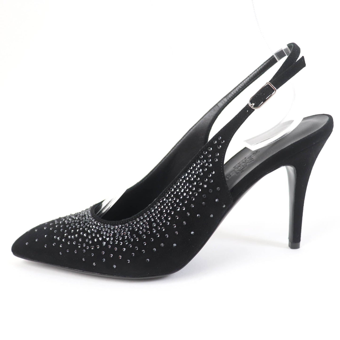 HERMES pumps Suede leather black Strath 90Festive Festive 90 37