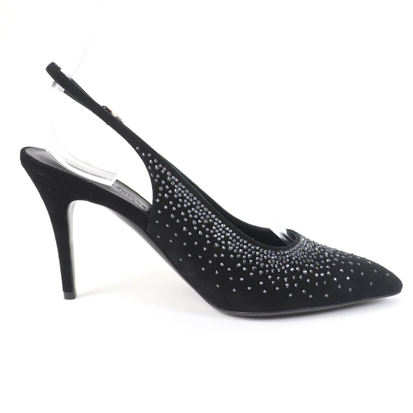 HERMES pumps Suede leather black Strath 90Festive Festive 90 37