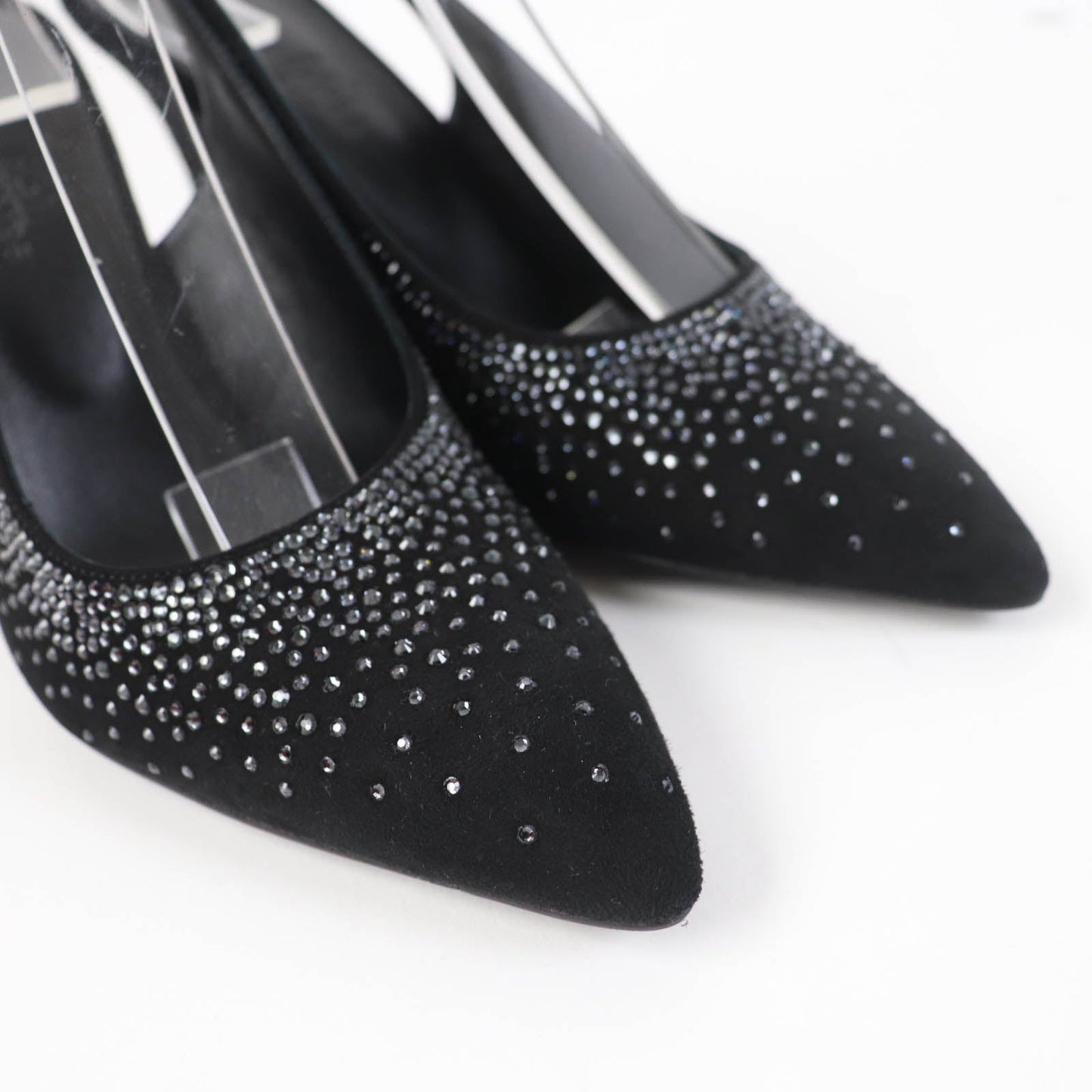 HERMES pumps Suede leather black Strath 90Festive Festive 90 37