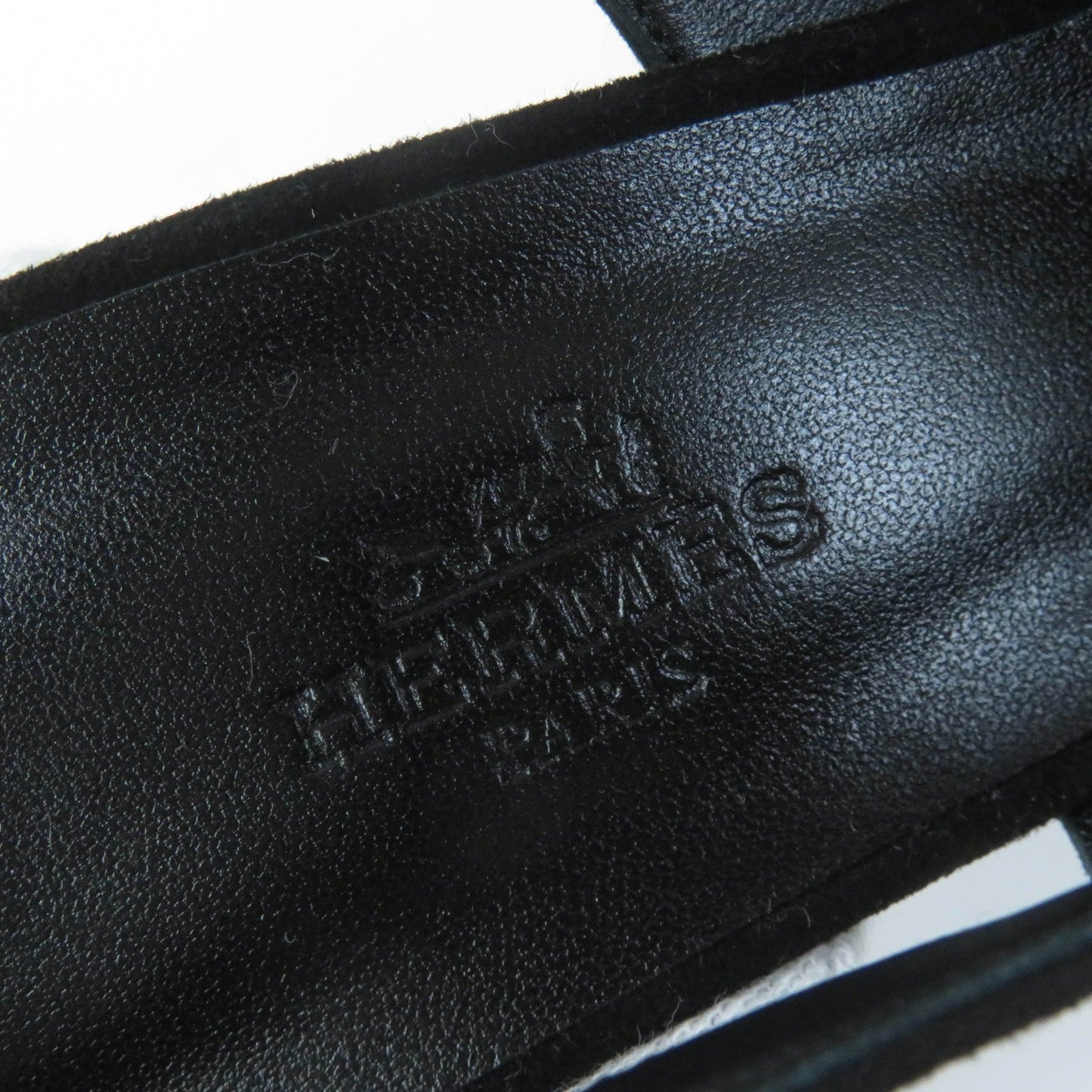 HERMES pumps Suede leather black Strath 90Festive Festive 90 37