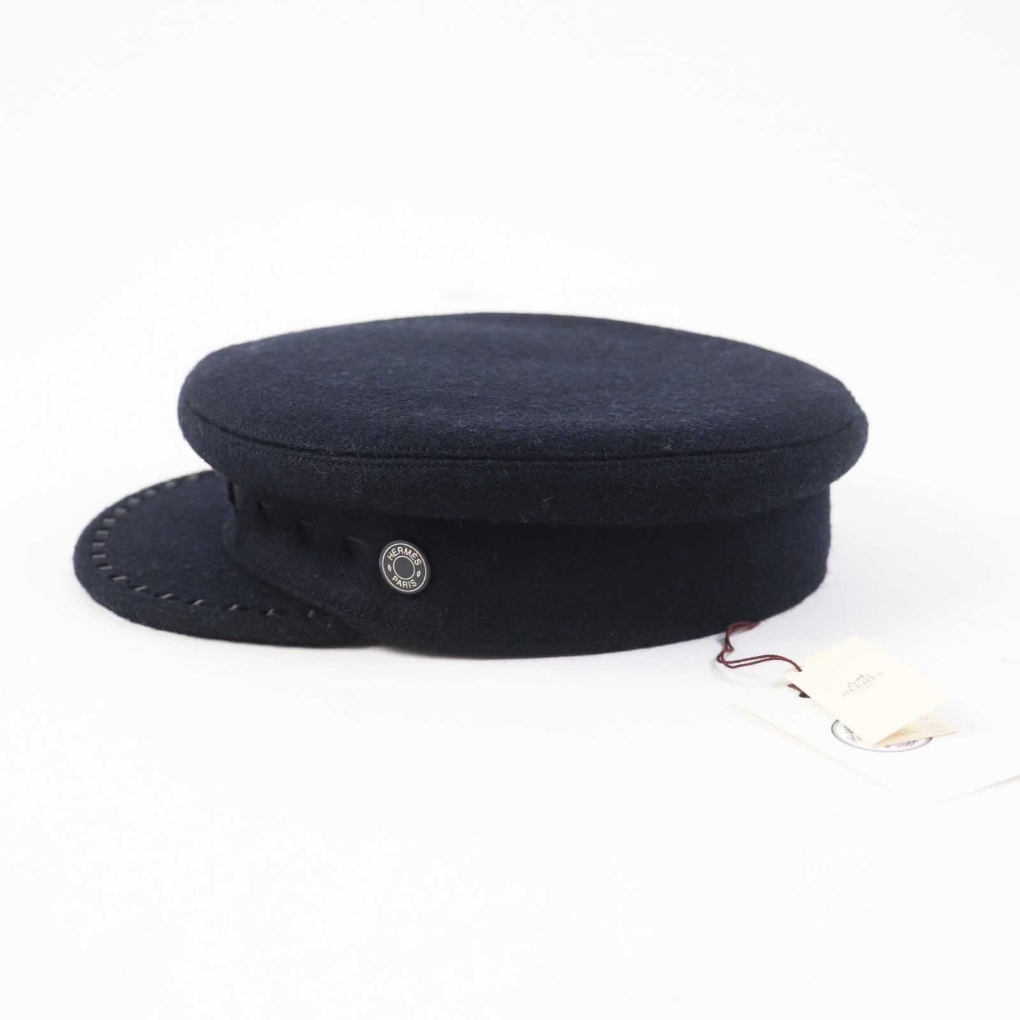 HERMES Casquette wool Dark navy saint malo 58