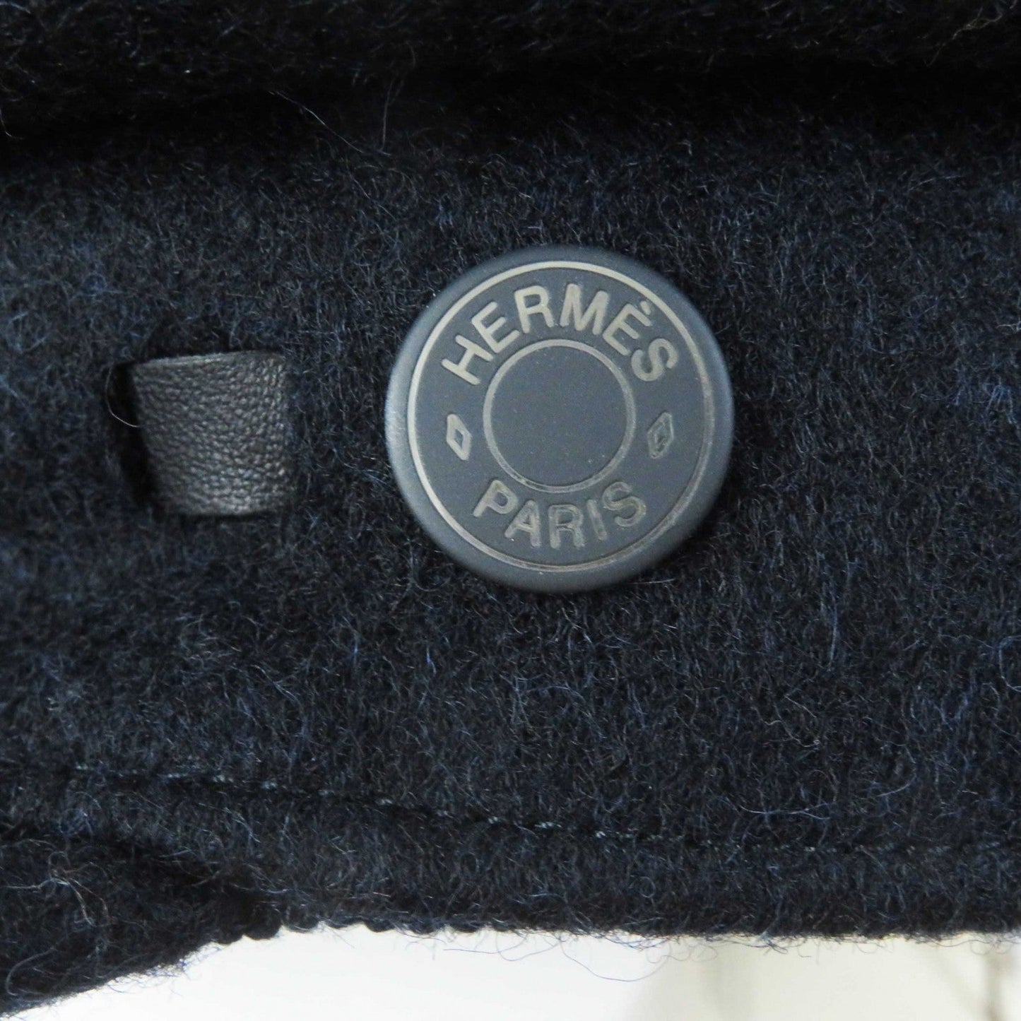HERMES Casquette wool Dark navy saint malo 58
