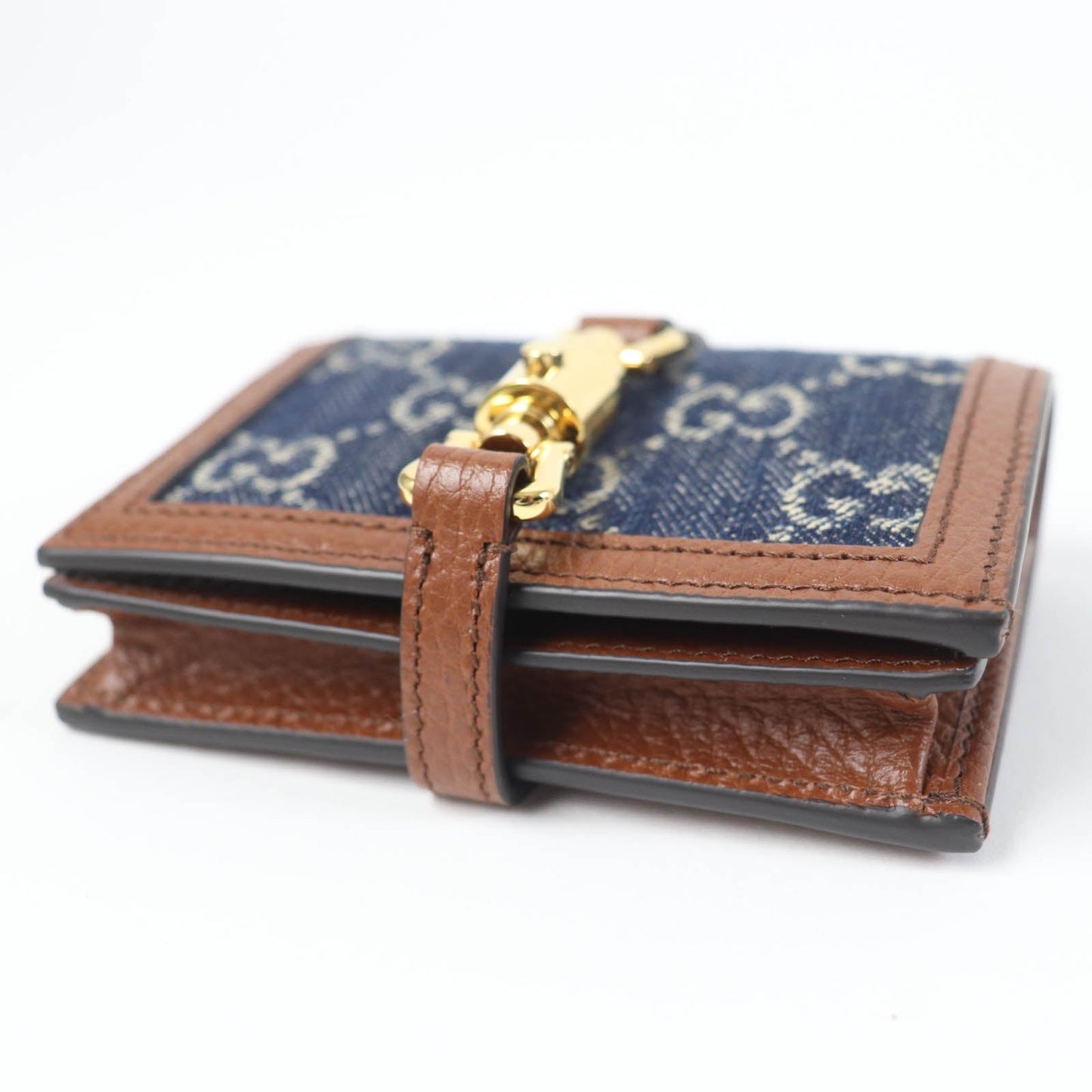 GUCCI Bifold Wallet 645536 denim Indigo Gucci Jackie 1961 Card Case Wallet