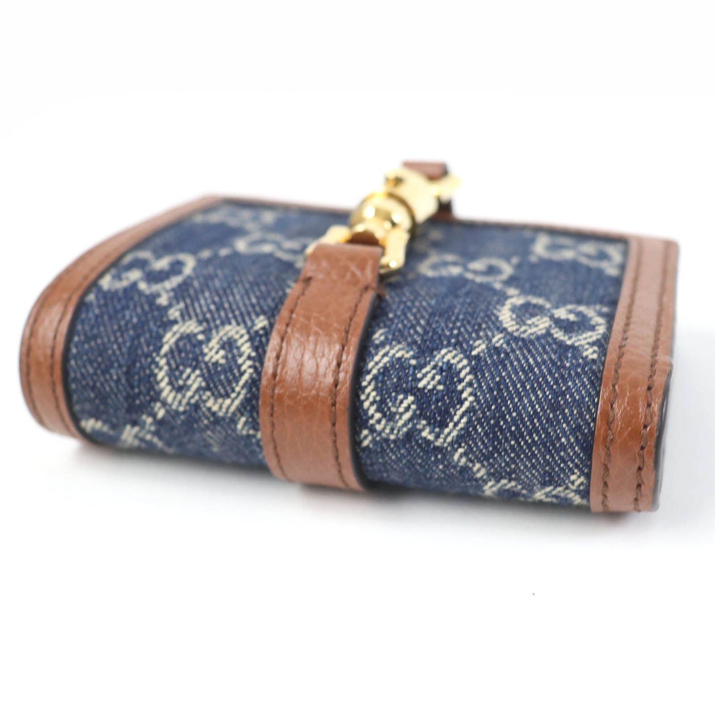 GUCCI Bifold Wallet 645536 denim Indigo Gucci Jackie 1961 Card Case Wallet