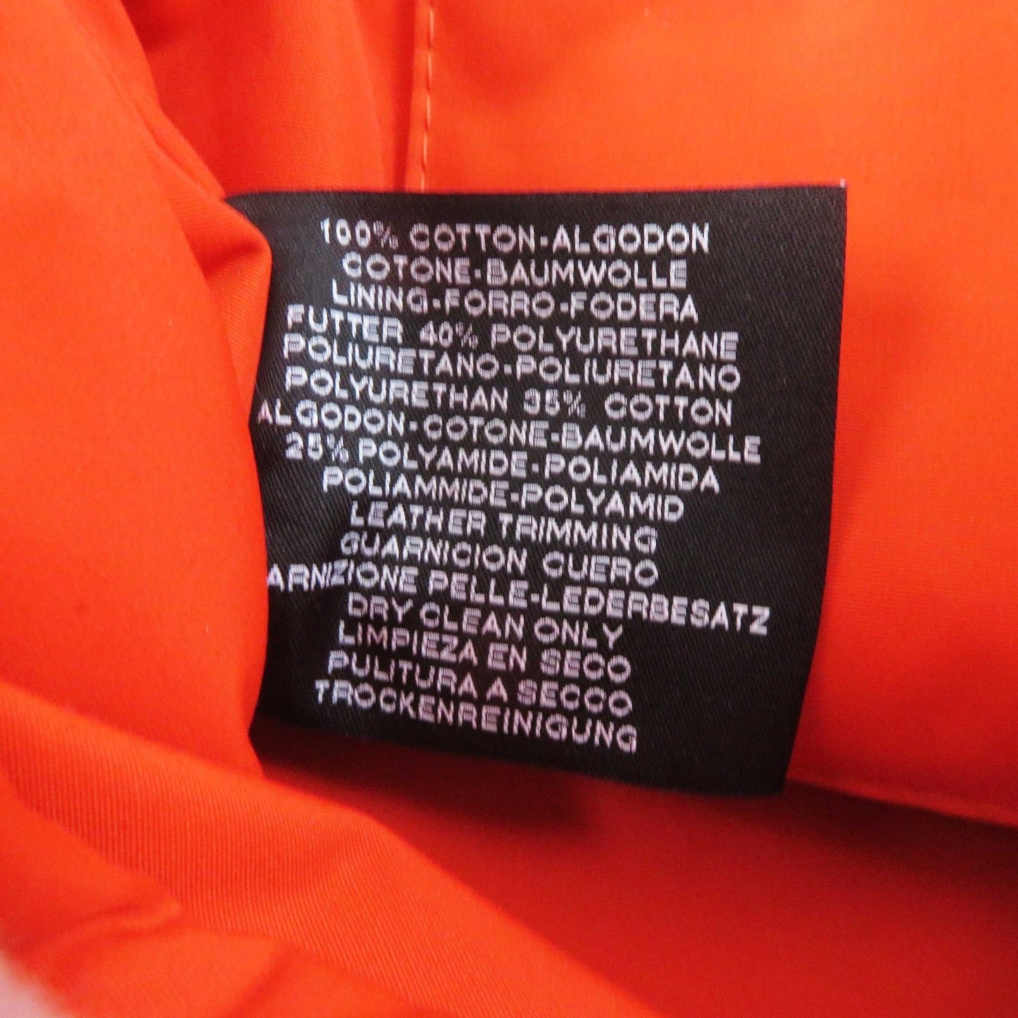 HERMES Pouch cotton Orange Bored Pouch MM