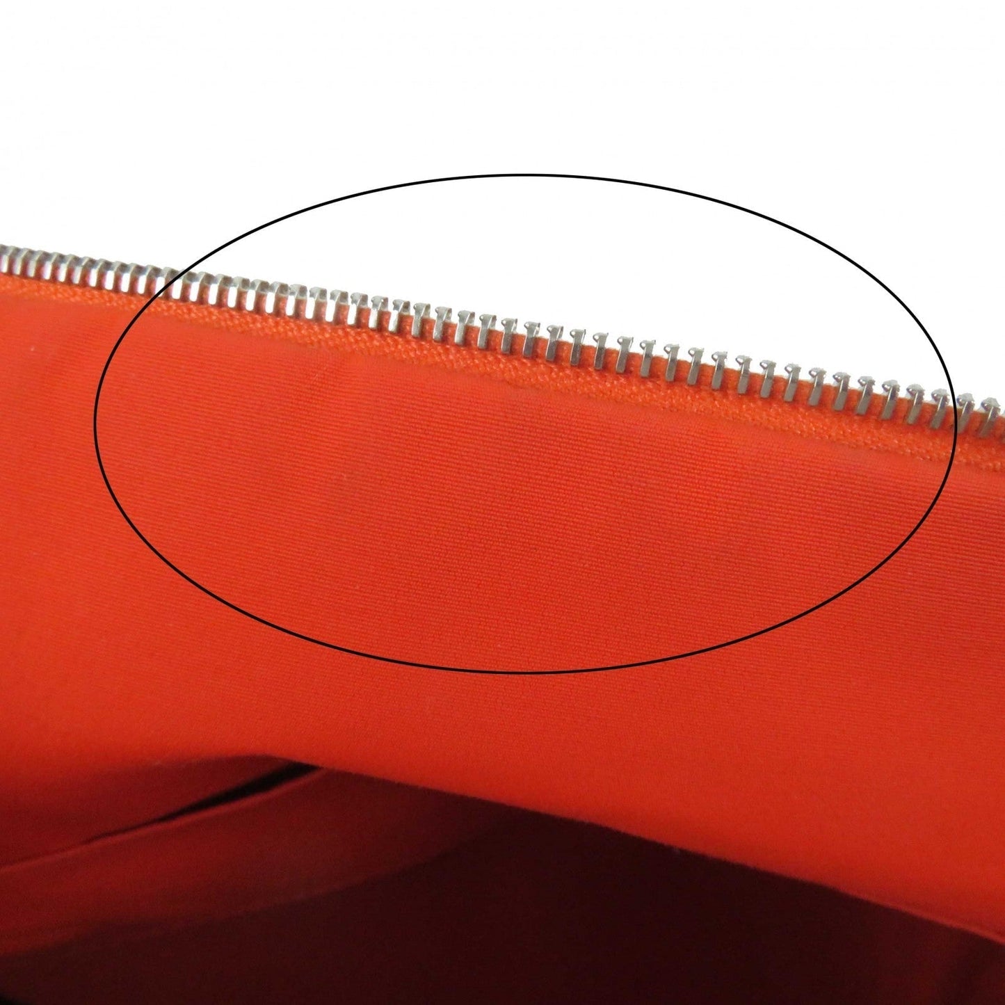 HERMES Pouch cotton Orange Bored Pouch MM