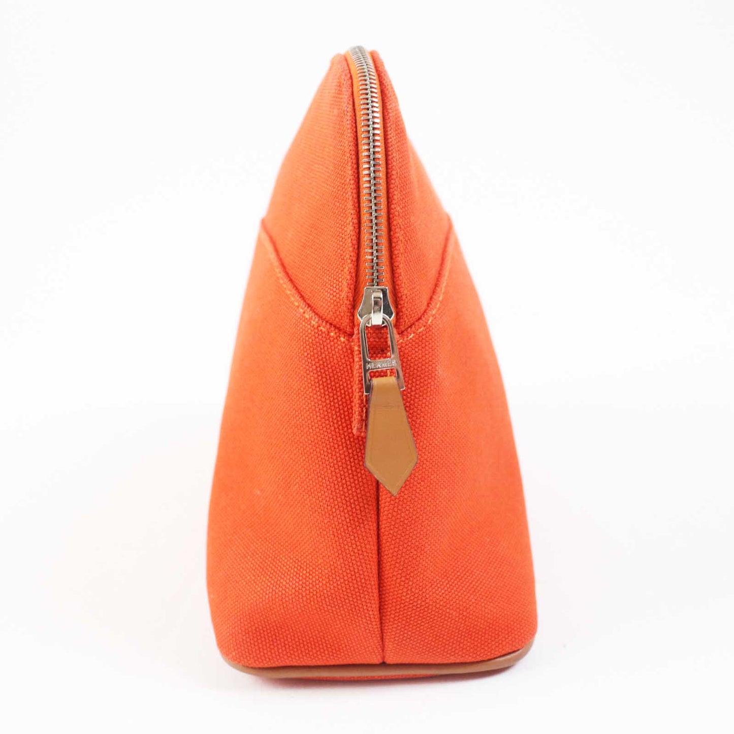 HERMES Pouch cotton Orange Bored Pouch MM