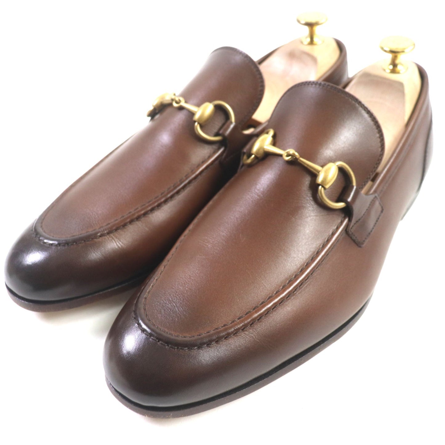 GUCCI loafers 406994 leather Brown Jordaan 6