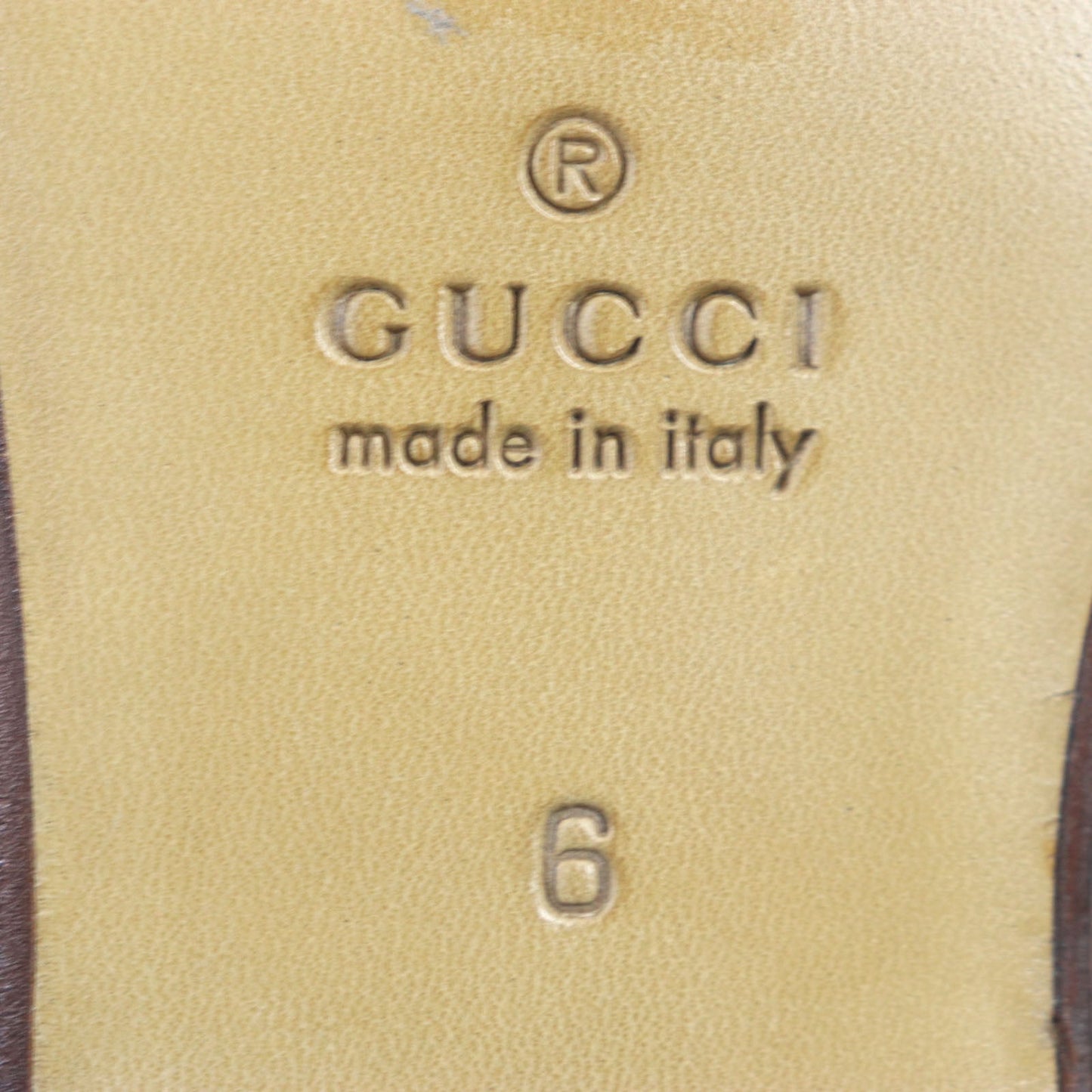 GUCCI loafers 406994 leather Brown Jordaan 6