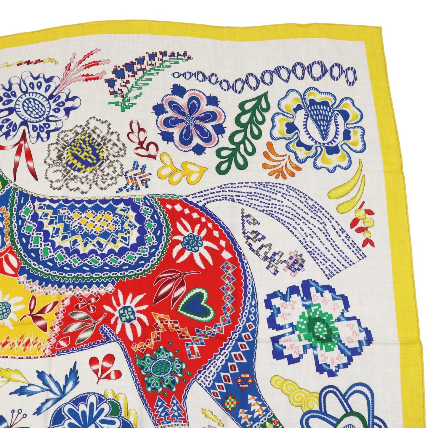 HERMES Stall cashmere multicolor Carre140 En Attendant Ulysse Waiting for Odysseus
