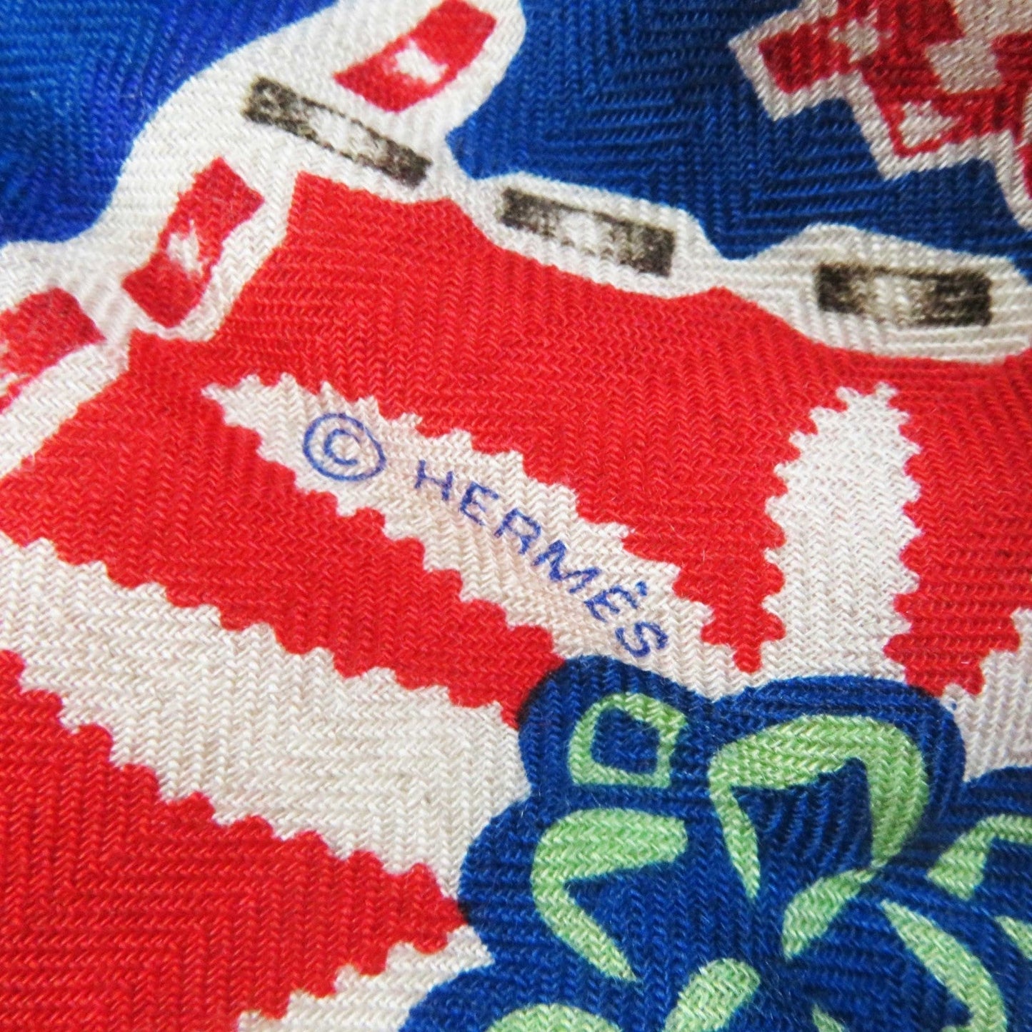 HERMES Stall cashmere multicolor Carre140 En Attendant Ulysse Waiting for Odysseus