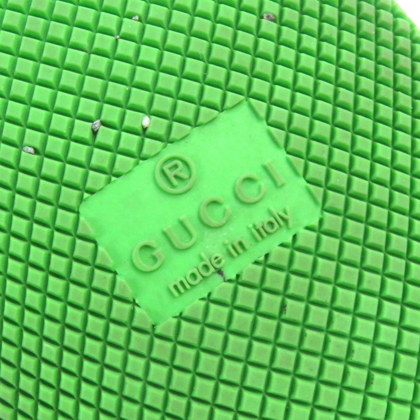 GUCCI Low cut sneakers 700290 leather White green basket 7