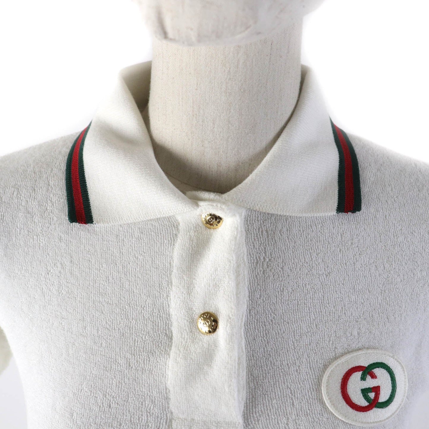 GUCCI Short sleeve polo shirt 599122 cotton white XS