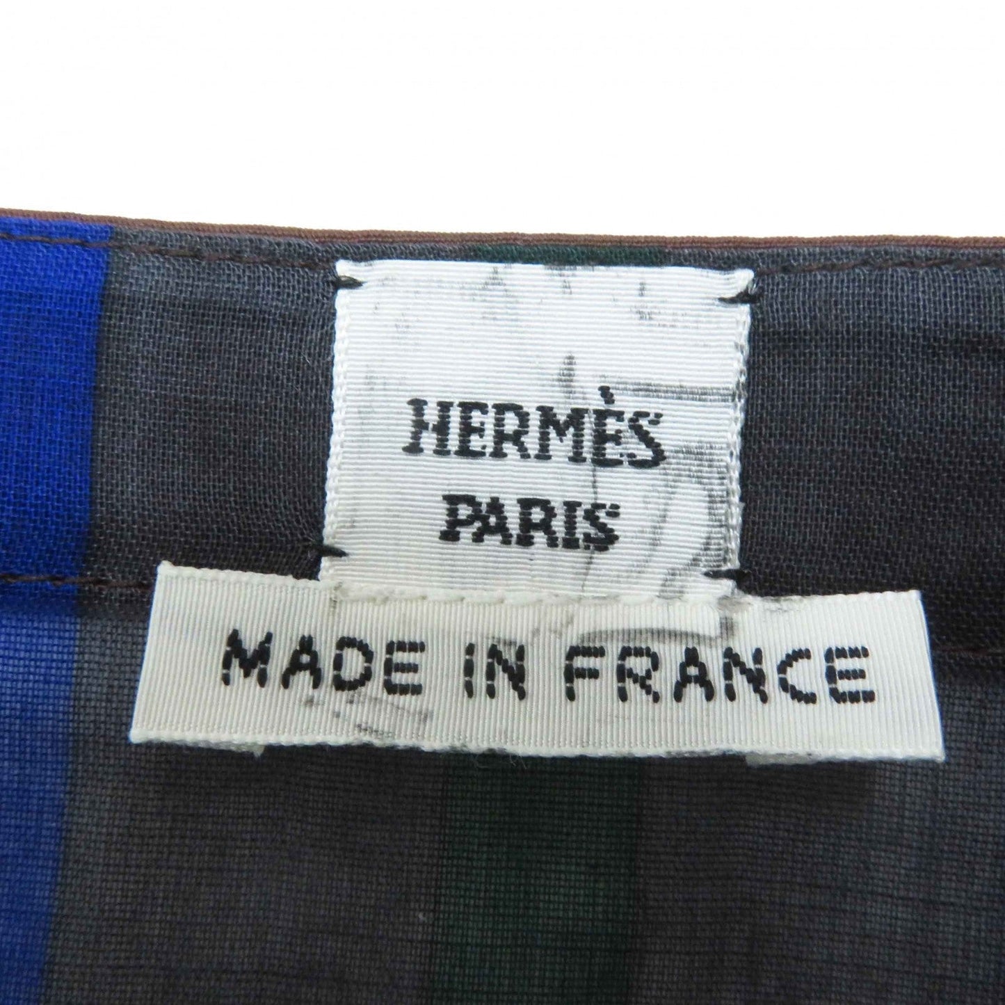 HERMES Tunic cotton BLUE／OCEAN SANGLES EN ZIGZAG TU