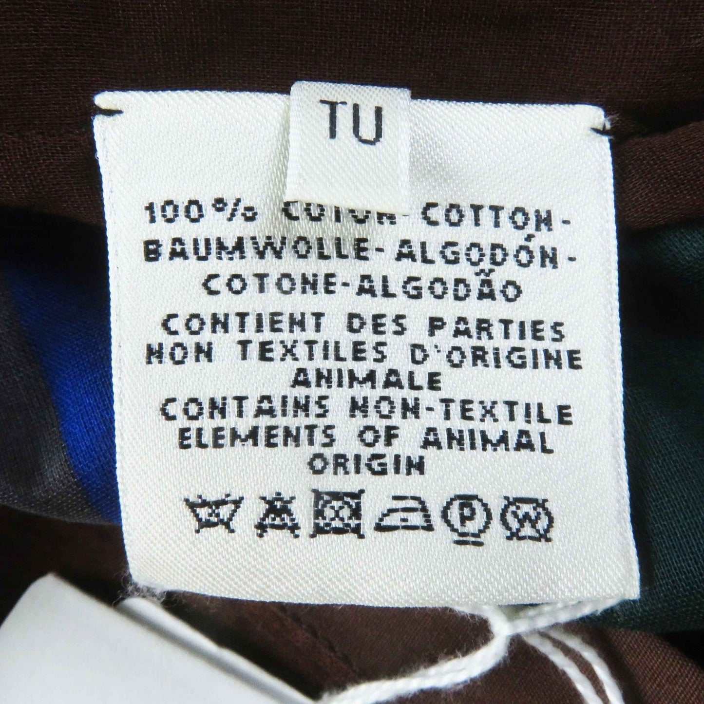 HERMES Tunic cotton BLUE／OCEAN SANGLES EN ZIGZAG TU