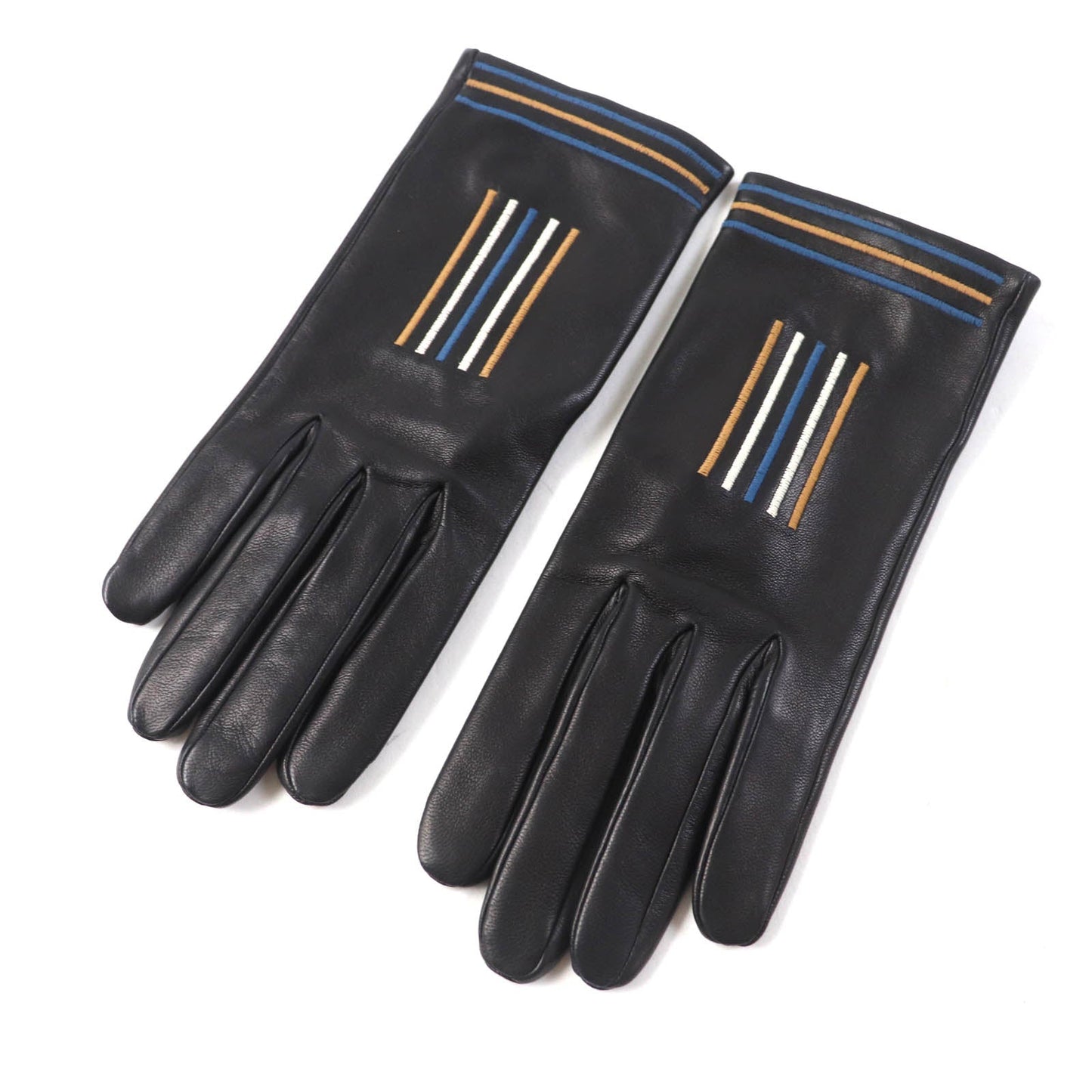HERMES gloves Lamb leather black 7