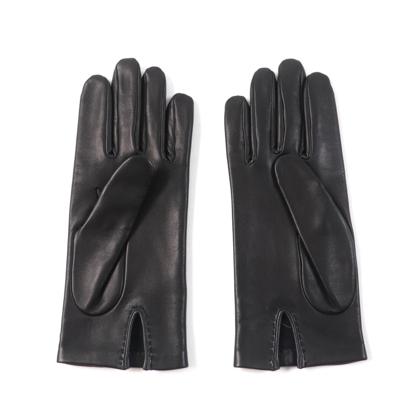 HERMES gloves Lamb leather black 7