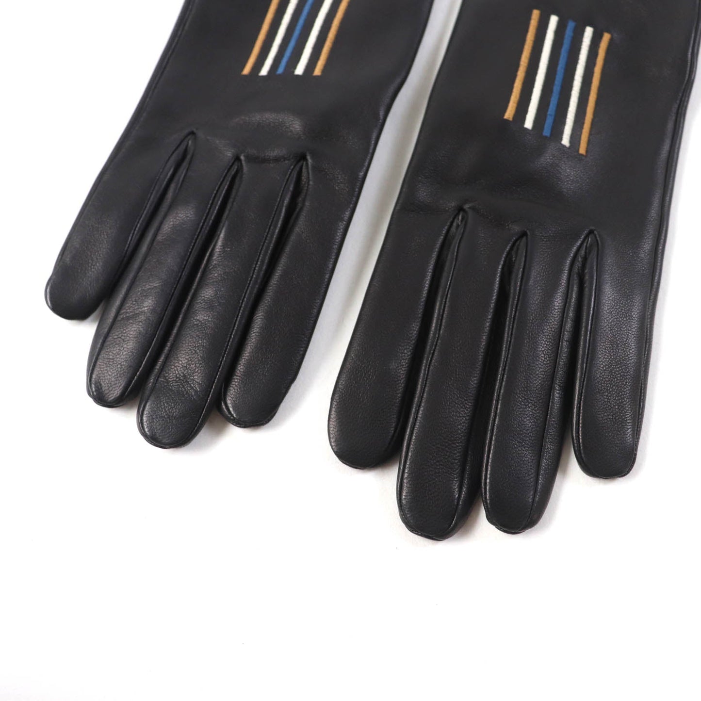 HERMES gloves Lamb leather black 7