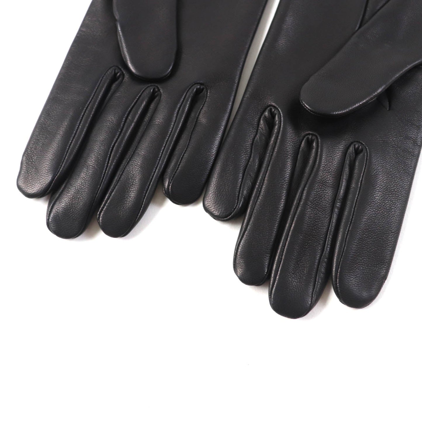 HERMES gloves Lamb leather black 7