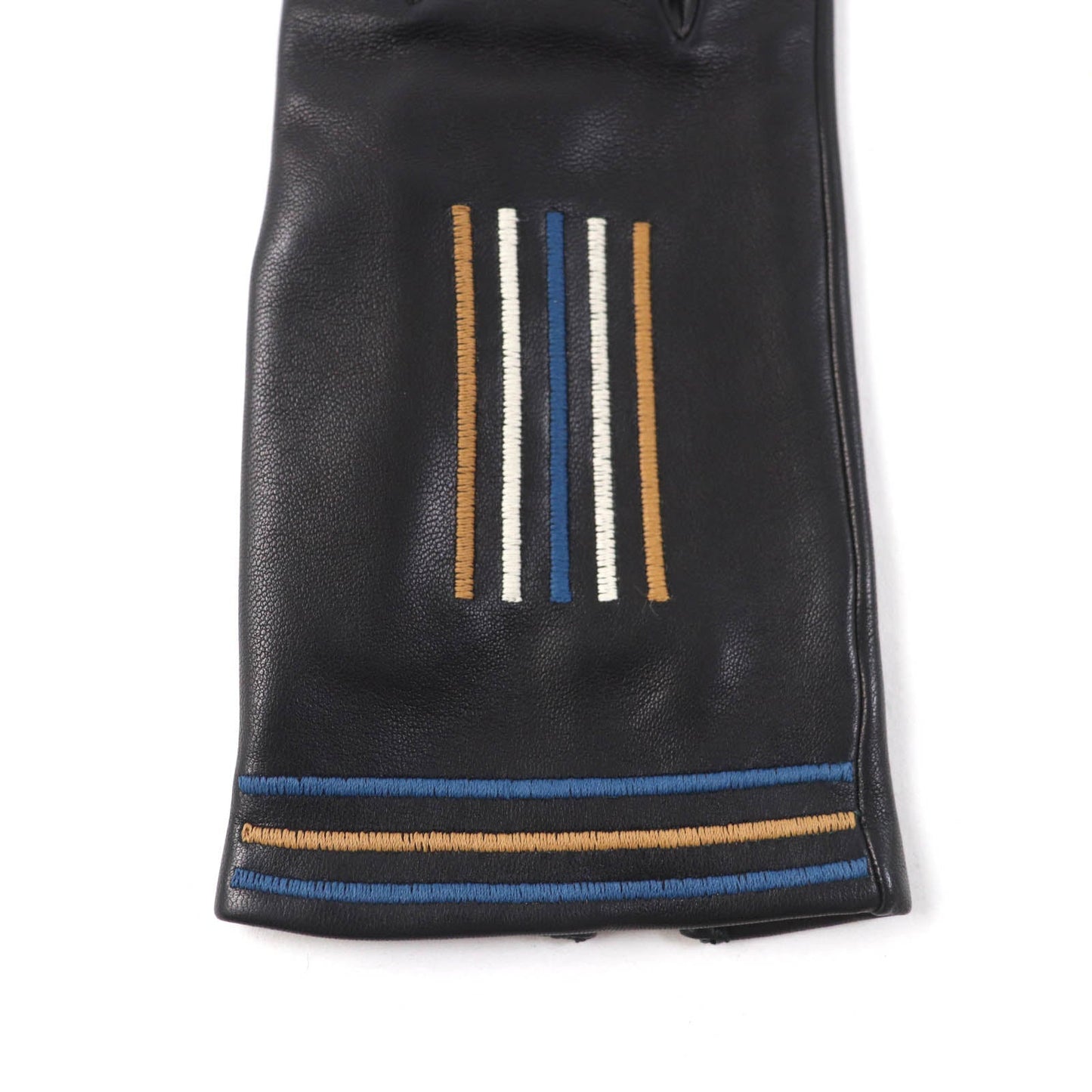HERMES gloves Lamb leather black 7