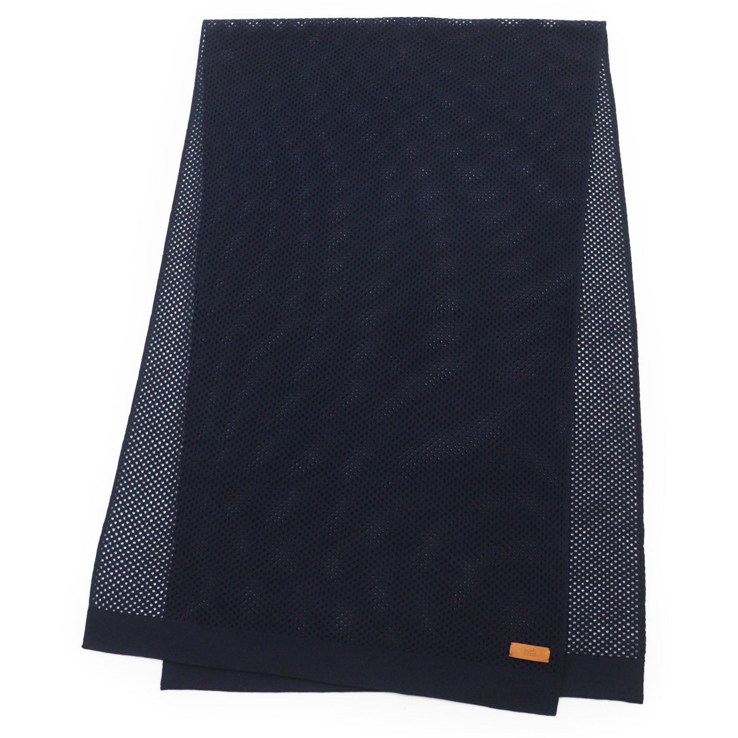 HERMES Stall cashmere Navy Maille fillet