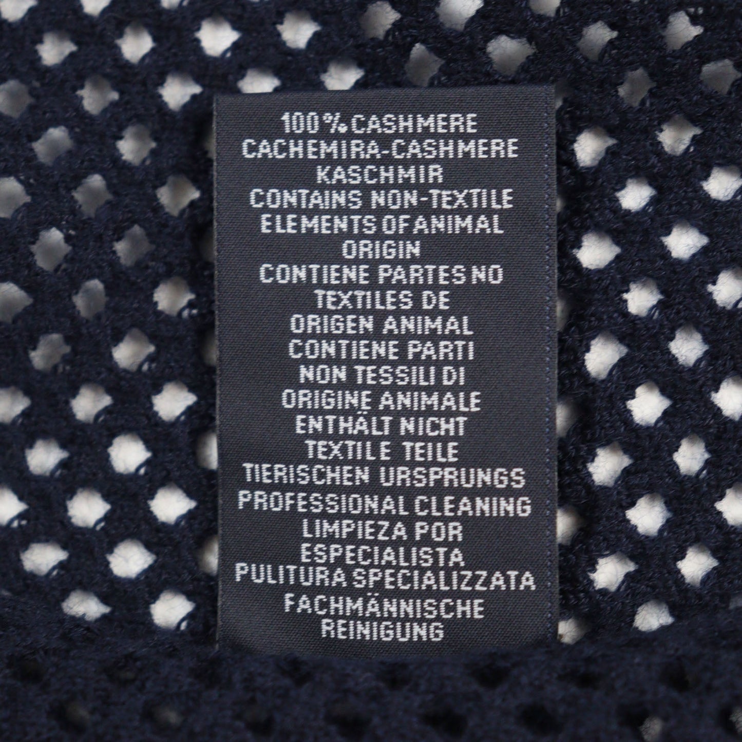 HERMES Stall cashmere Navy Maille fillet