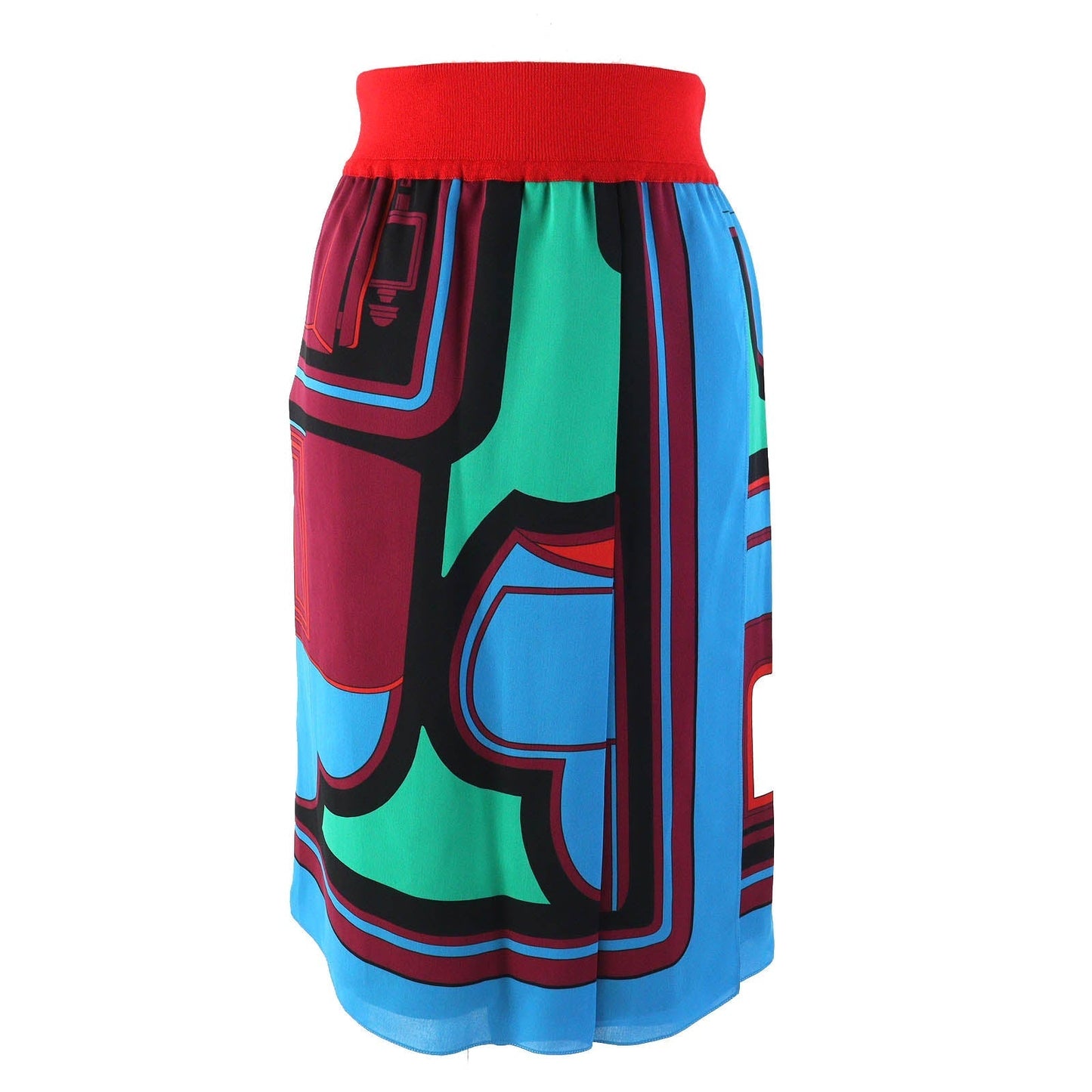 HERMES skirt 522823DO silk multicolor 38