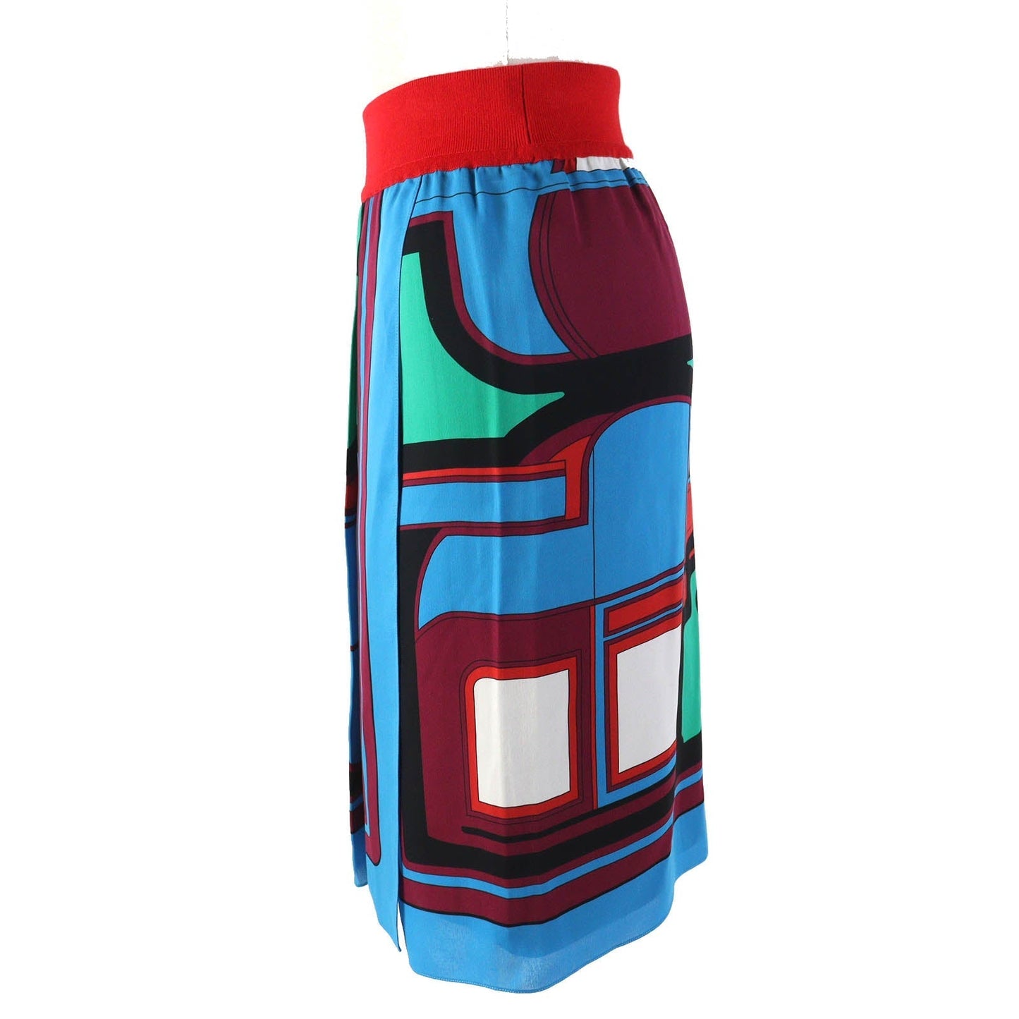 HERMES skirt 522823DO silk multicolor 38