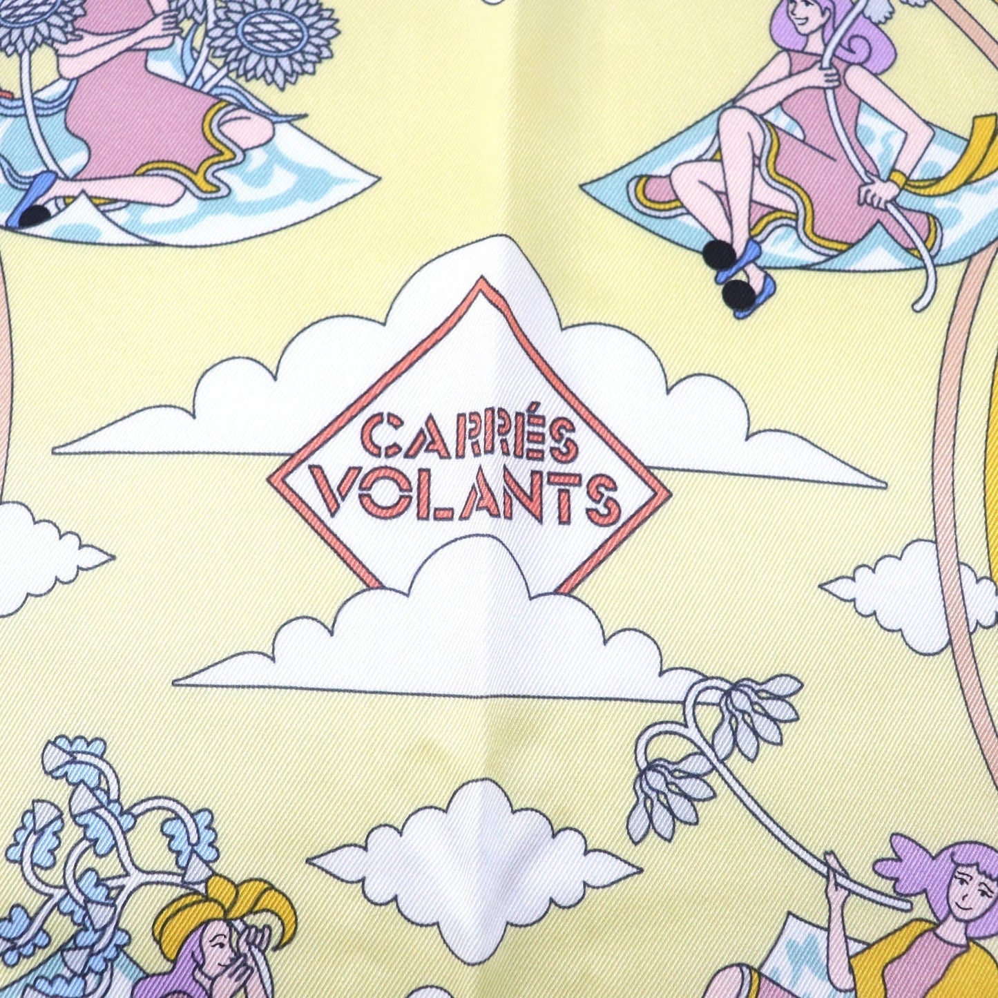 HERMES scarf silk Multi Carre70 Carres Volants Flying Carre