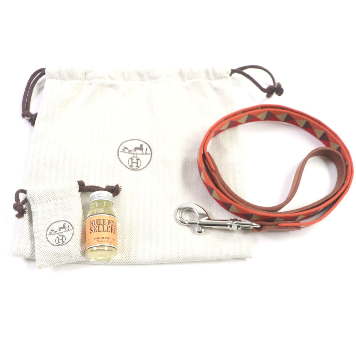 HERMES strap H079811CJ3O100 Nylon Dark Irish Dog leads Crew Medall Slim