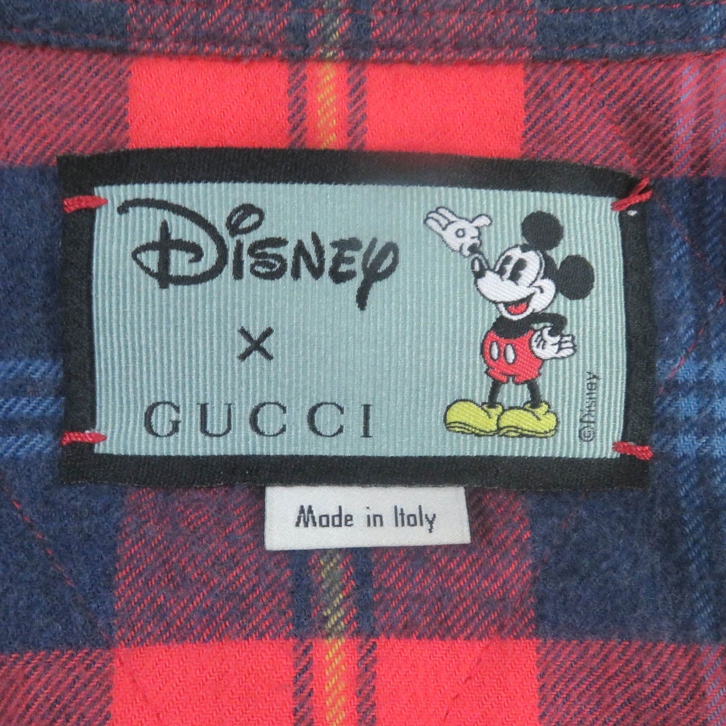 GUCCI Long sleeve shirt 591242 cotton multicolor DISNEY collaboration jacket Check Mickey patch 44