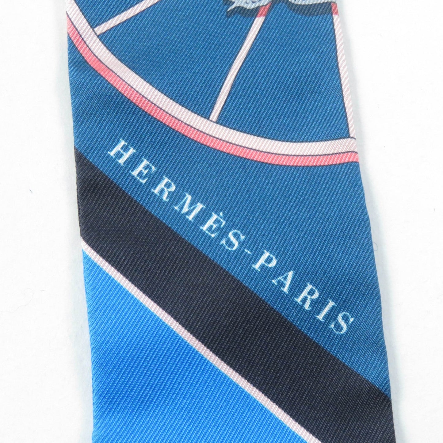 HERMES scarf silk BLEU/ROSE/VERT SPRINGS SPRINGS BAGUE
