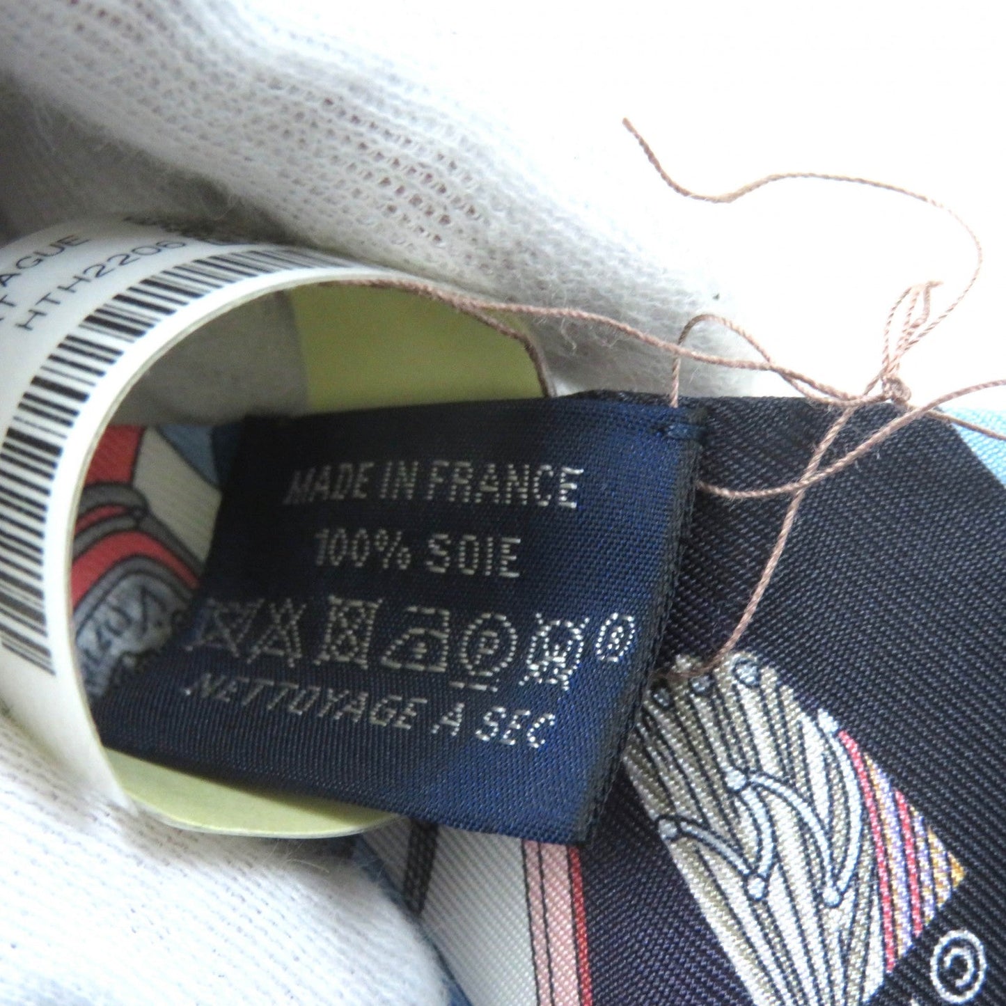 HERMES scarf silk BLEU/ROSE/VERT SPRINGS SPRINGS BAGUE
