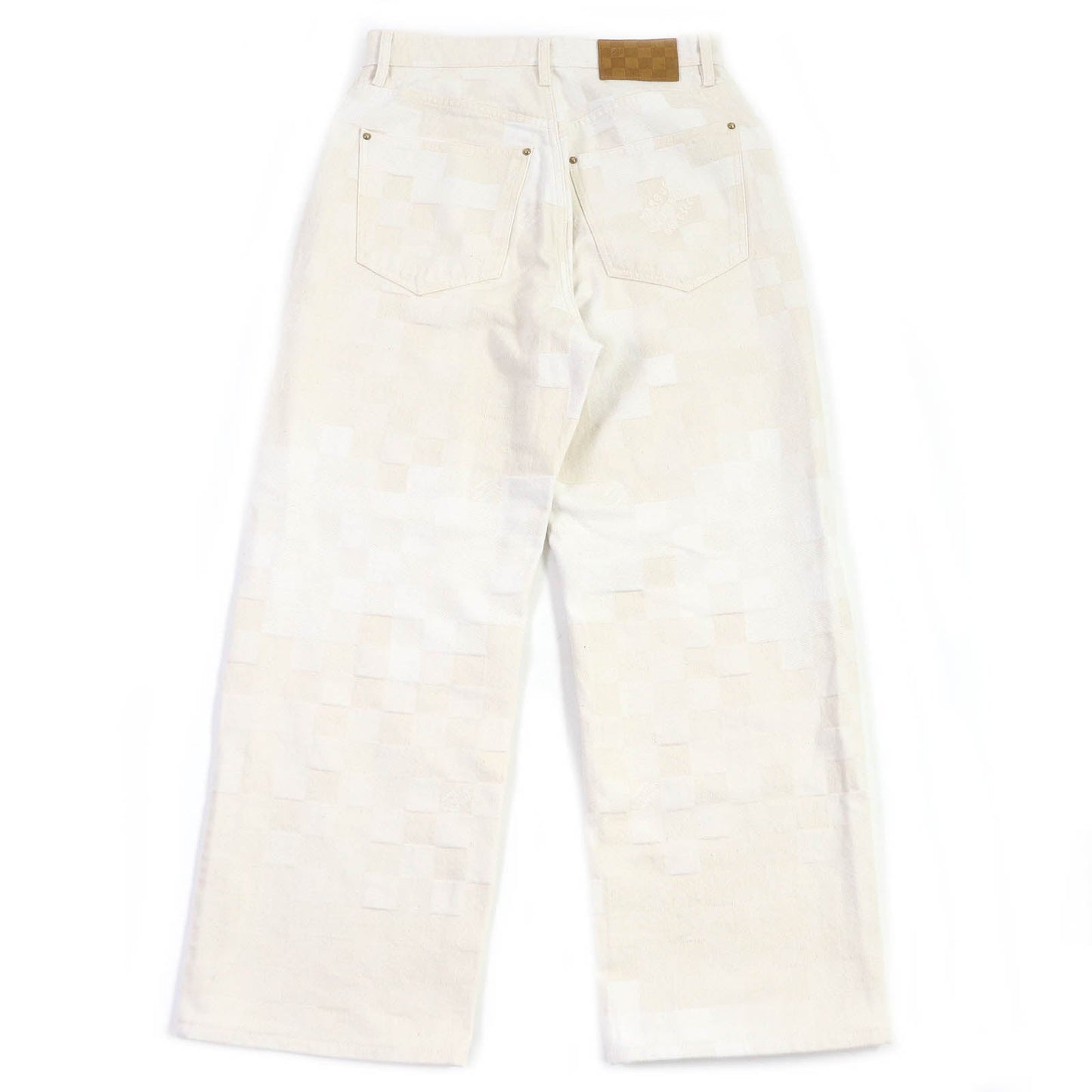 LOUIS VUITTON Denim pants 1AFQGH cotton Ecru 30