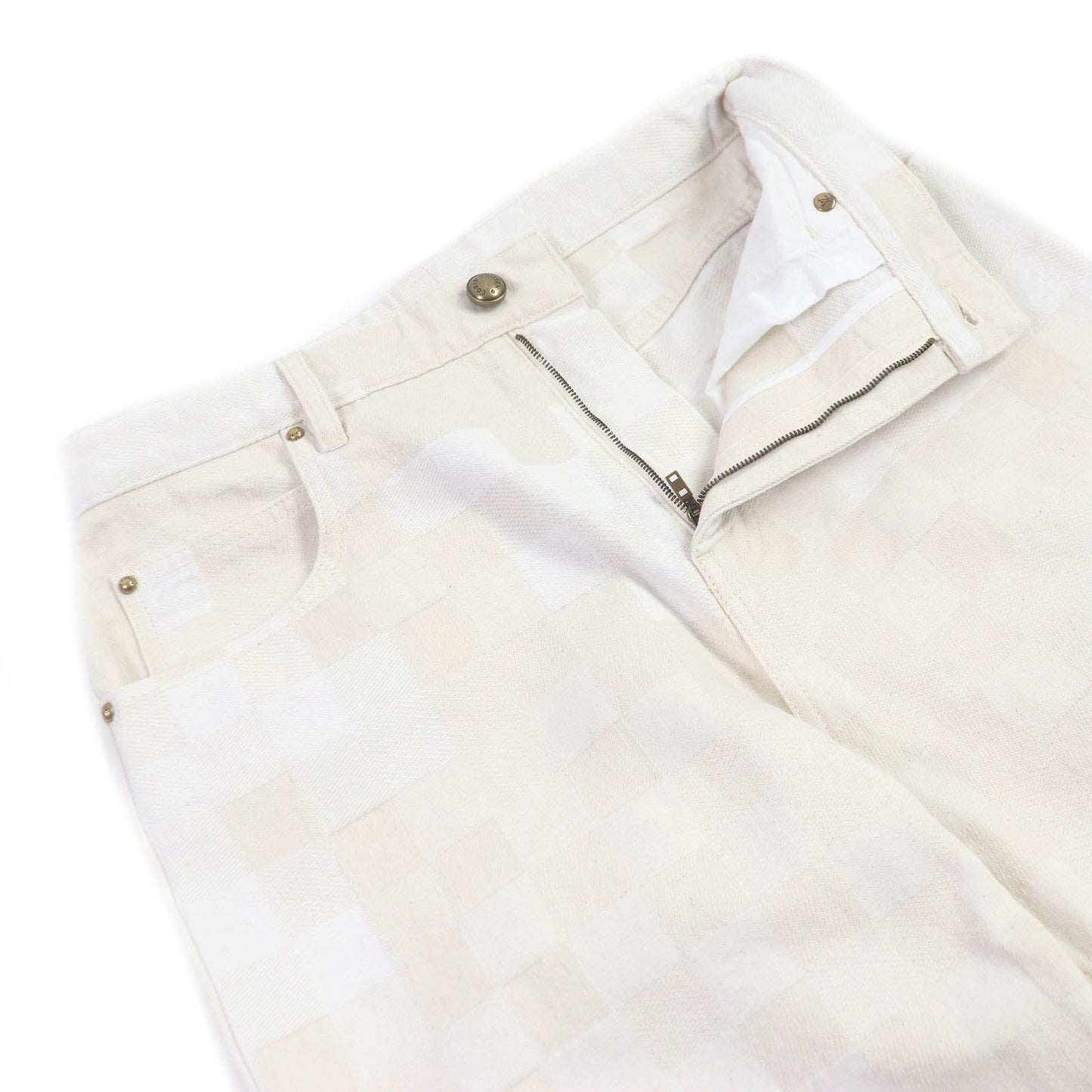 LOUIS VUITTON Denim pants 1AFQGH cotton Ecru 30