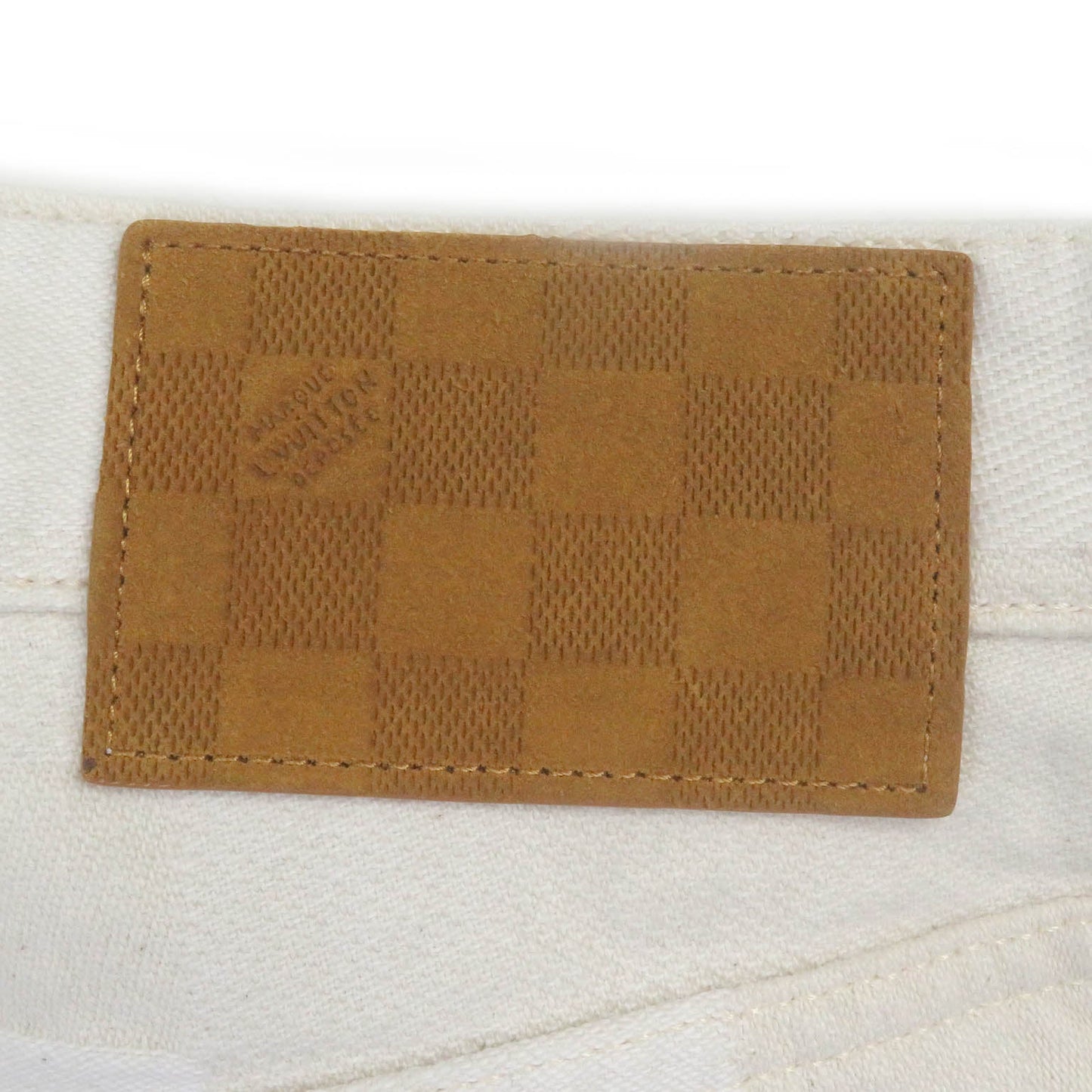 LOUIS VUITTON Denim pants 1AFQGH cotton Ecru 30